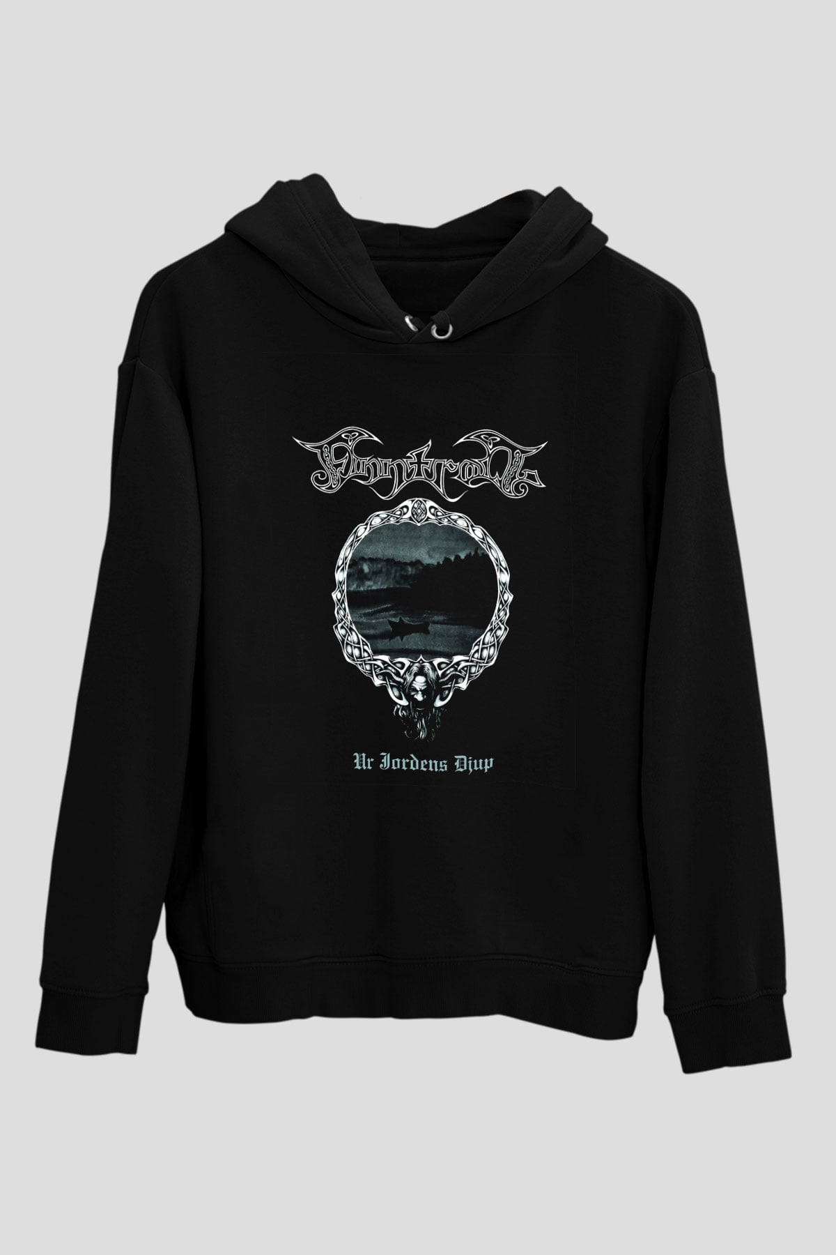 Finntroll Baskılı Unisex Siyah Hoodie