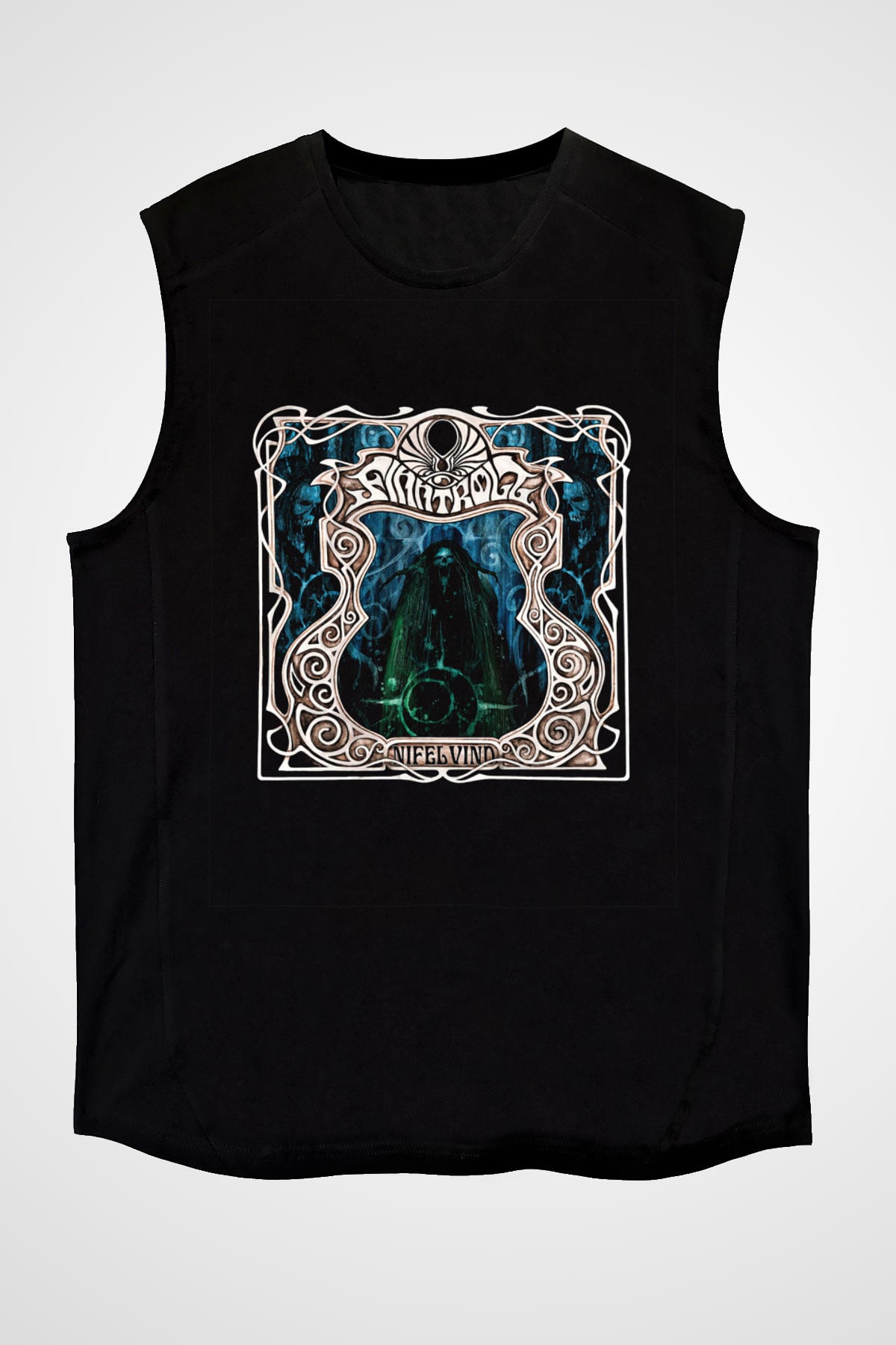 Finntroll Baskılı Unisex Siyah Kolsuz Tişört