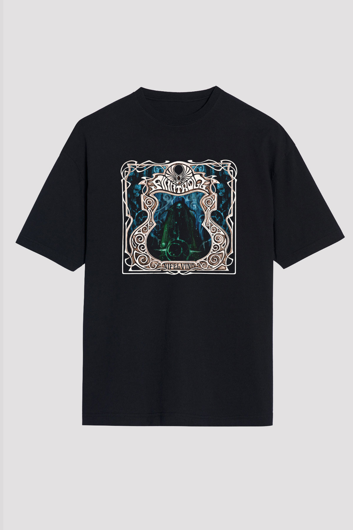 Finntroll Baskılı Unisex Siyah Oversize Tişört