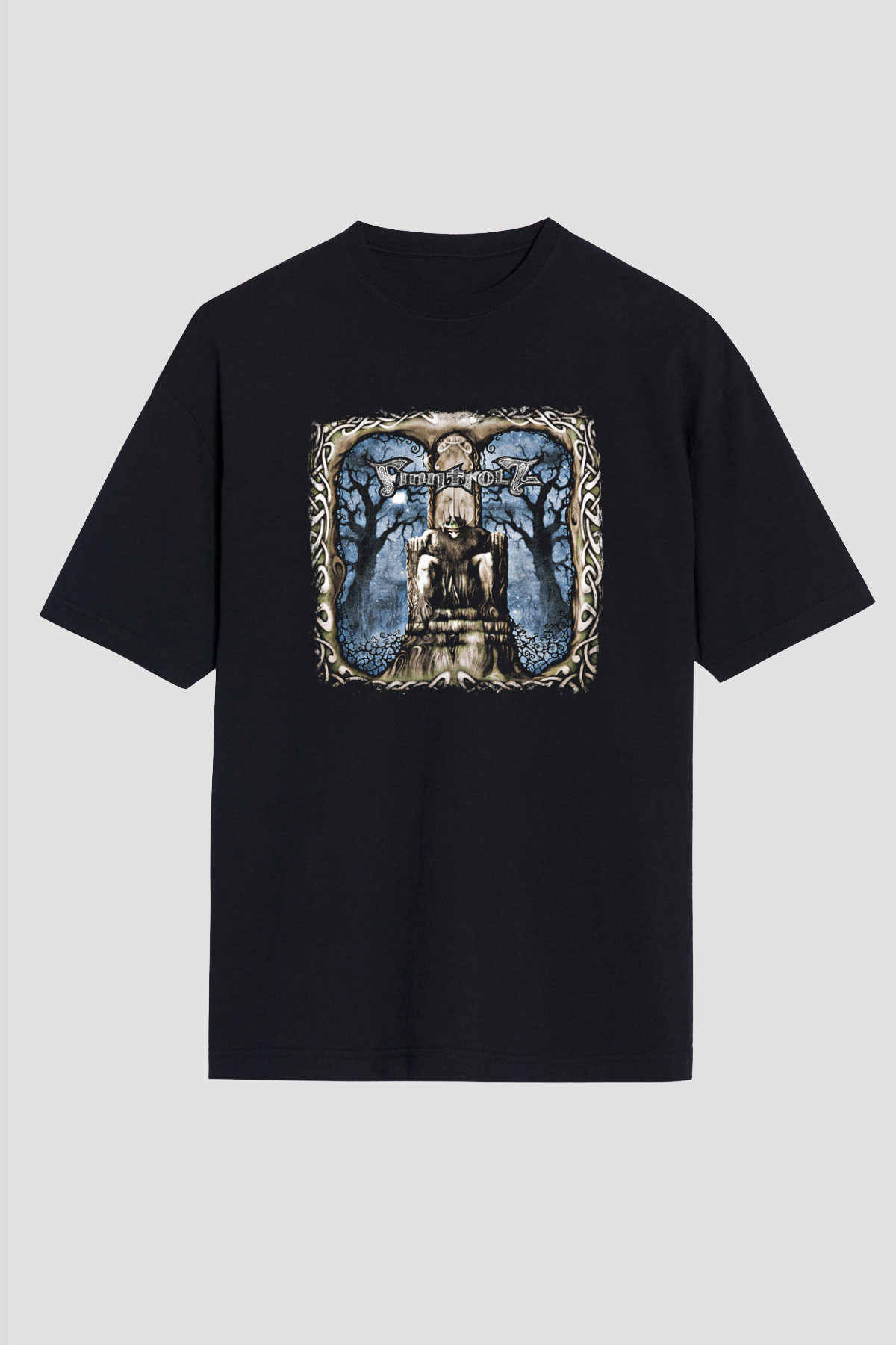 Finntroll Baskılı Unisex Siyah Oversize Tişört