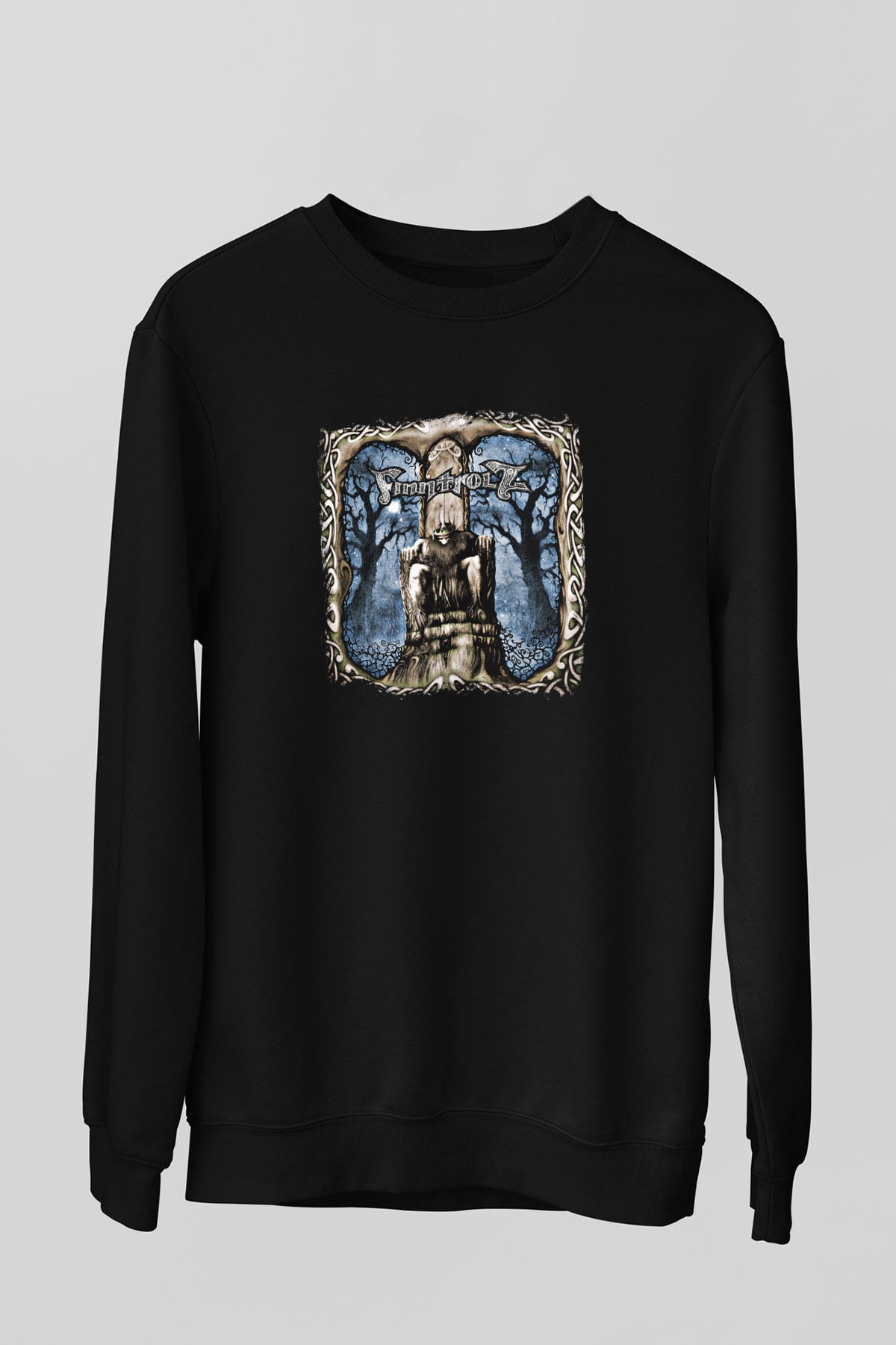 Finntroll Baskılı Unisex Siyah Sweatshirt