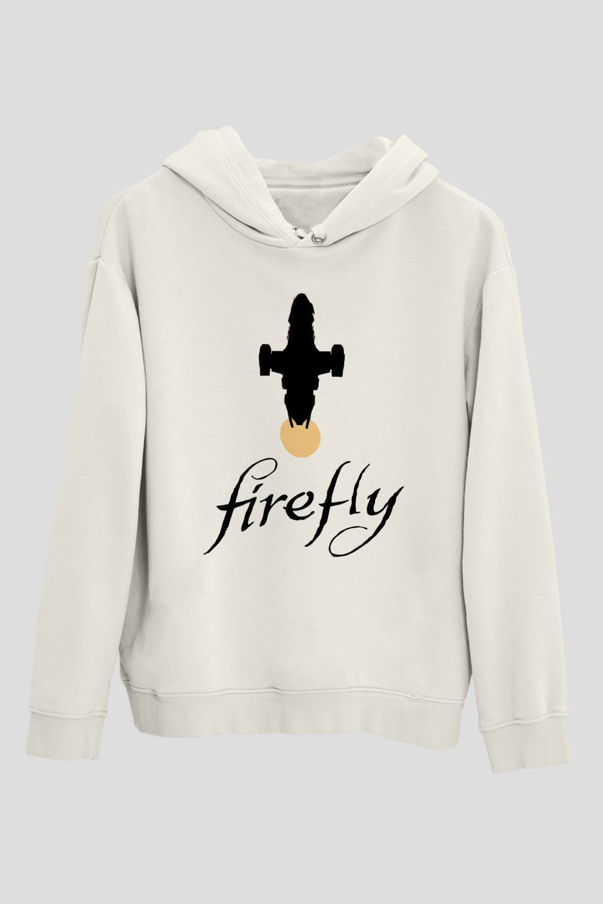 Firefly Beyaz Unisex Kapşonlu Sweatshirt