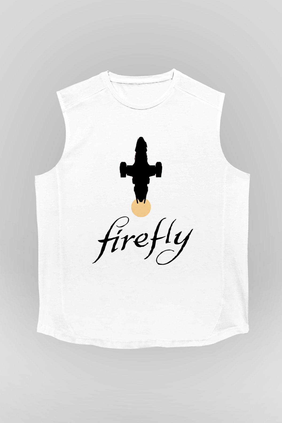 Firefly Beyaz Unisex Kolsuz Tişört