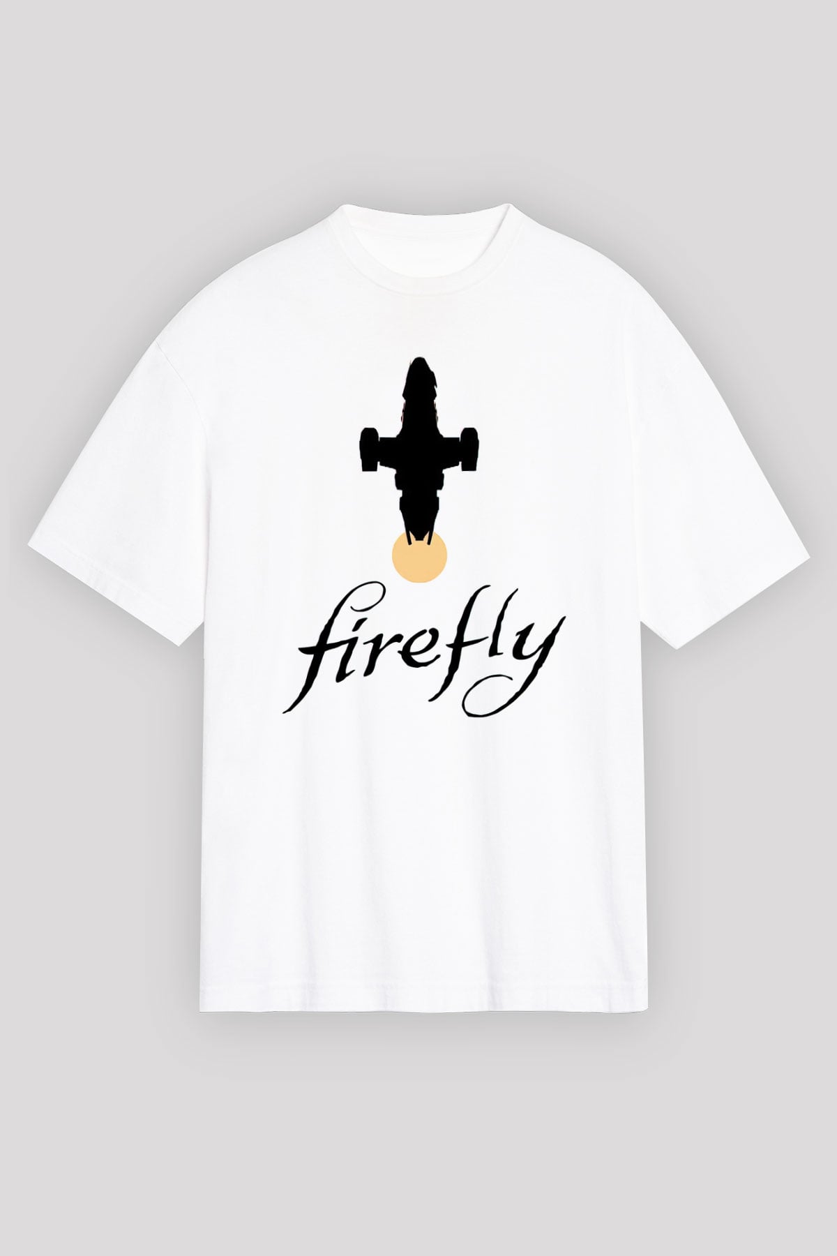 Firefly Beyaz Unisex Oversize Tişört T-Shirt