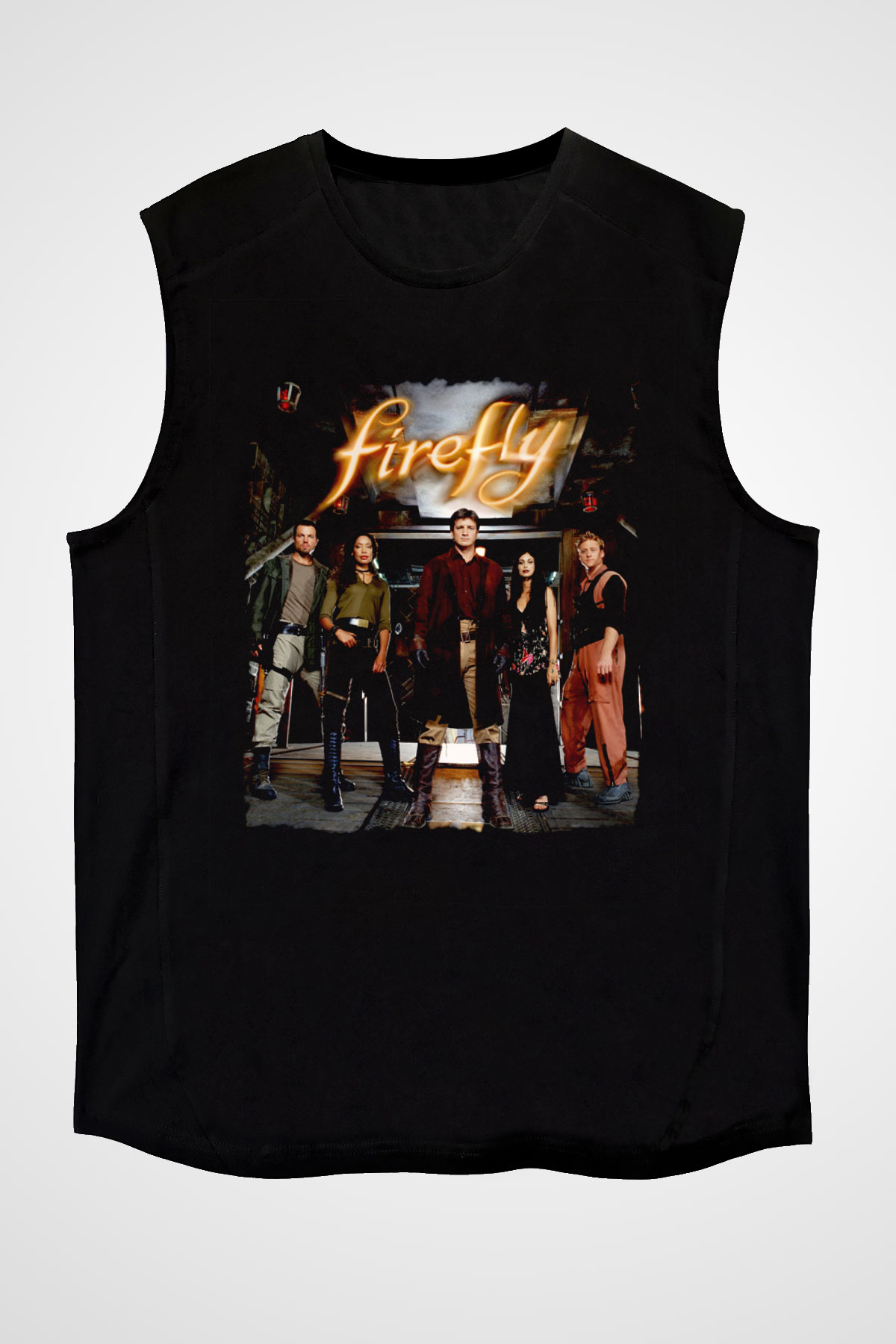 Firefly Siyah Unisex Kolsuz Tişört