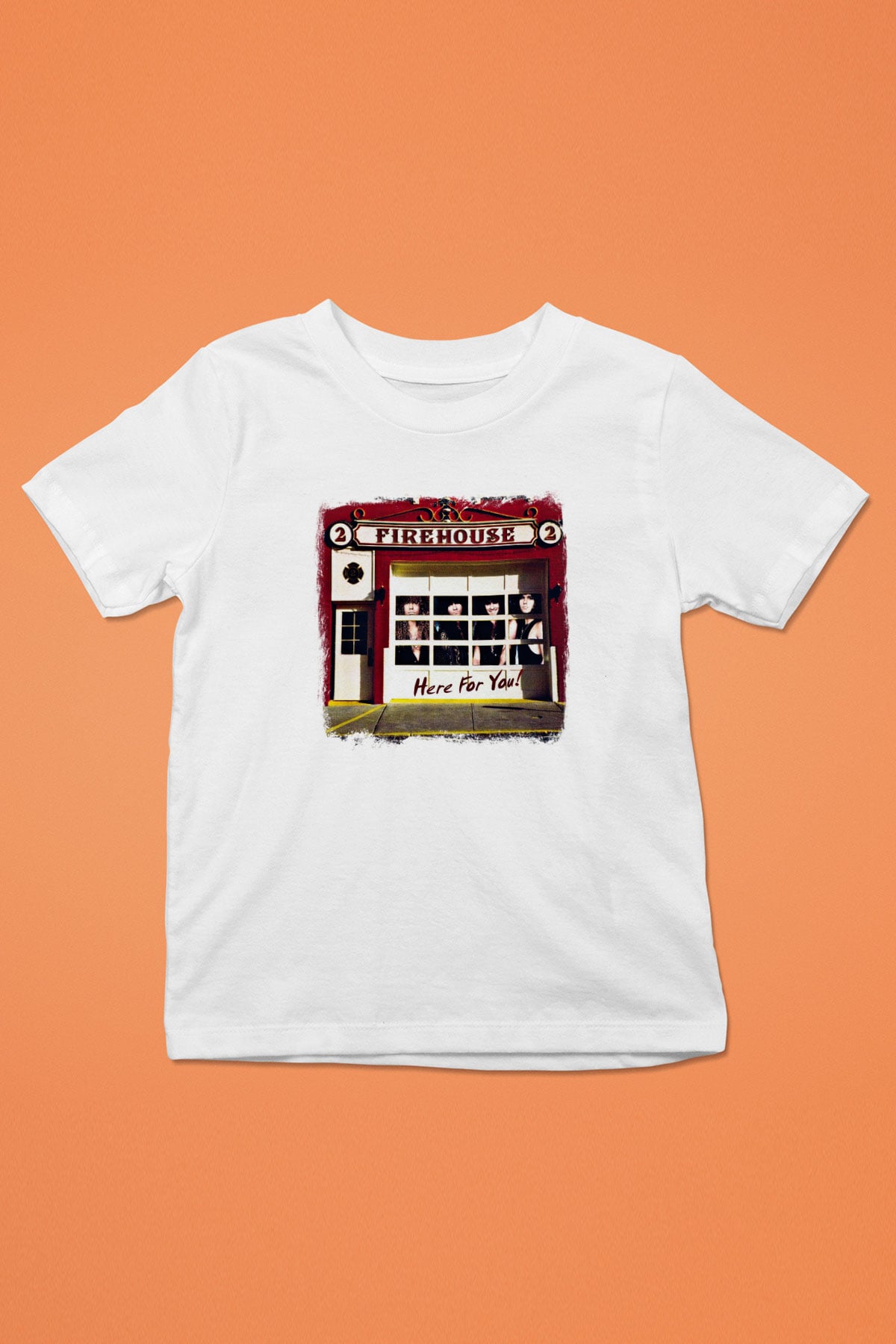 FireHouse Baskılı Unisex Beyaz Çocuk Tişört