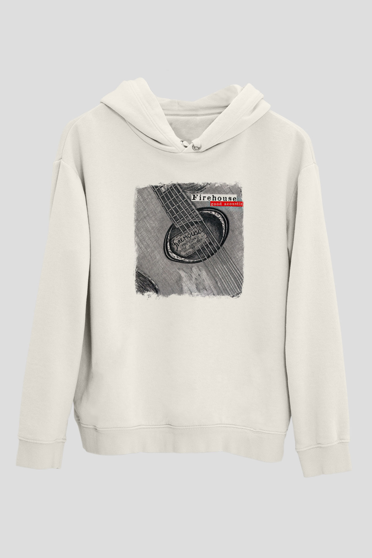 FireHouse Baskılı Unisex Beyaz Hoodie