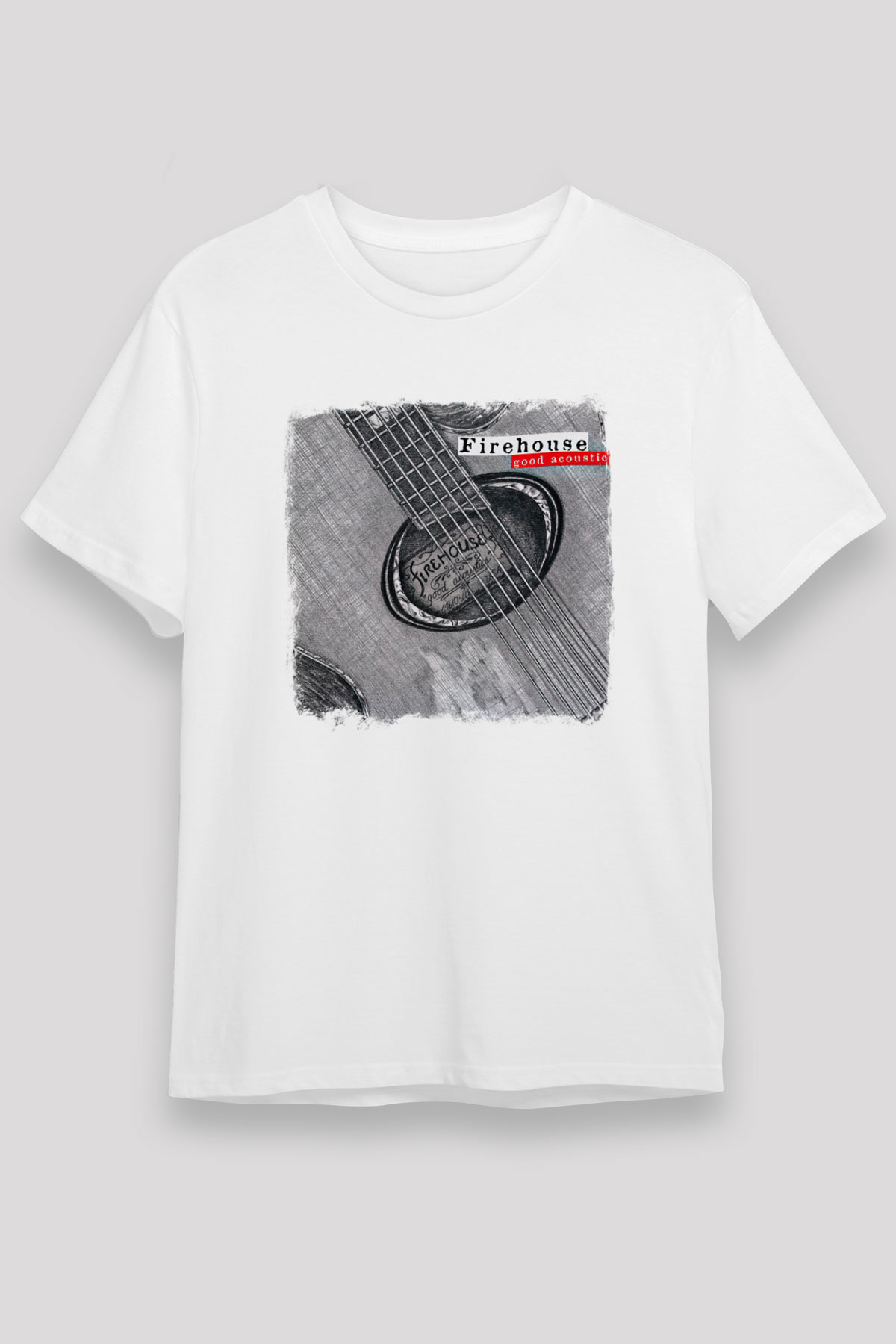FireHouse Baskılı Unisex Beyaz Tişört
