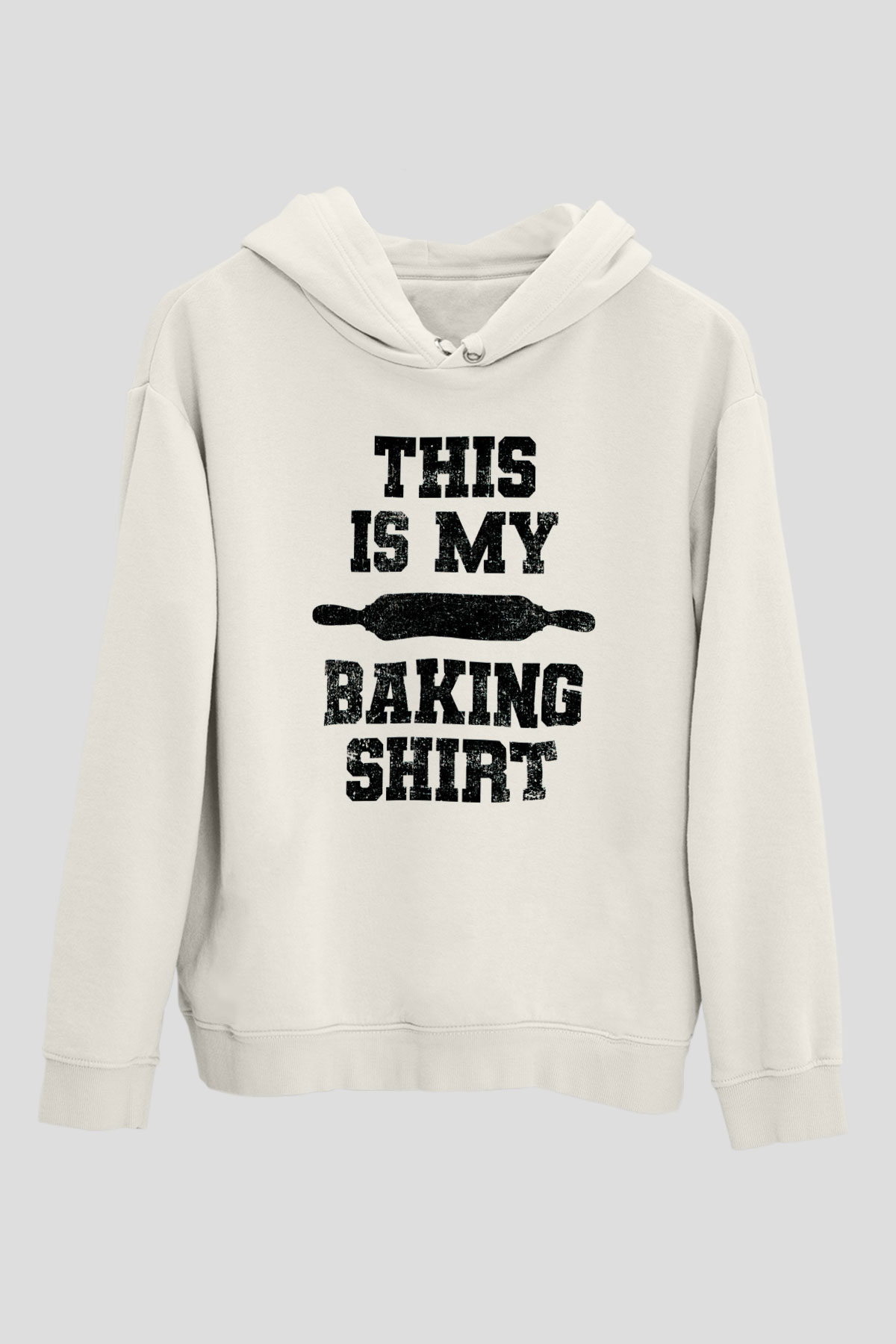 Fırıncı Beyaz Unisex Kapüşonlu Sweatshirt