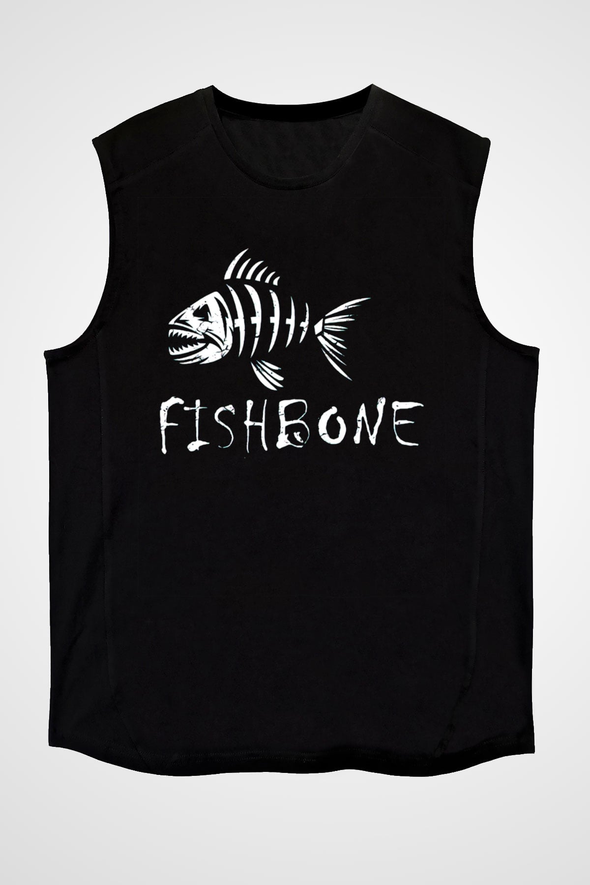Fishbone Siyah Unisex Kolsuz Tişört
