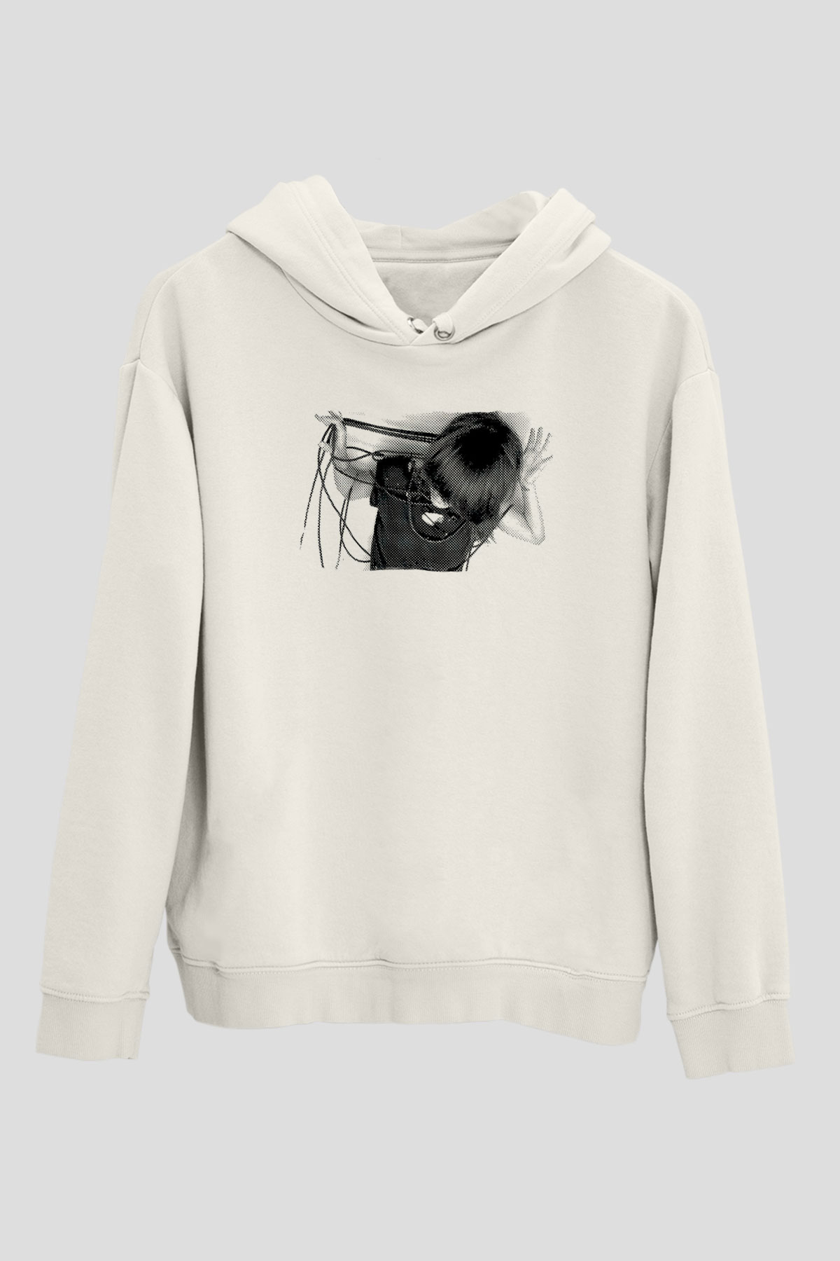Fit For Rivals Baskılı Beyaz Unisex Kapüşonlu Sweatshirt