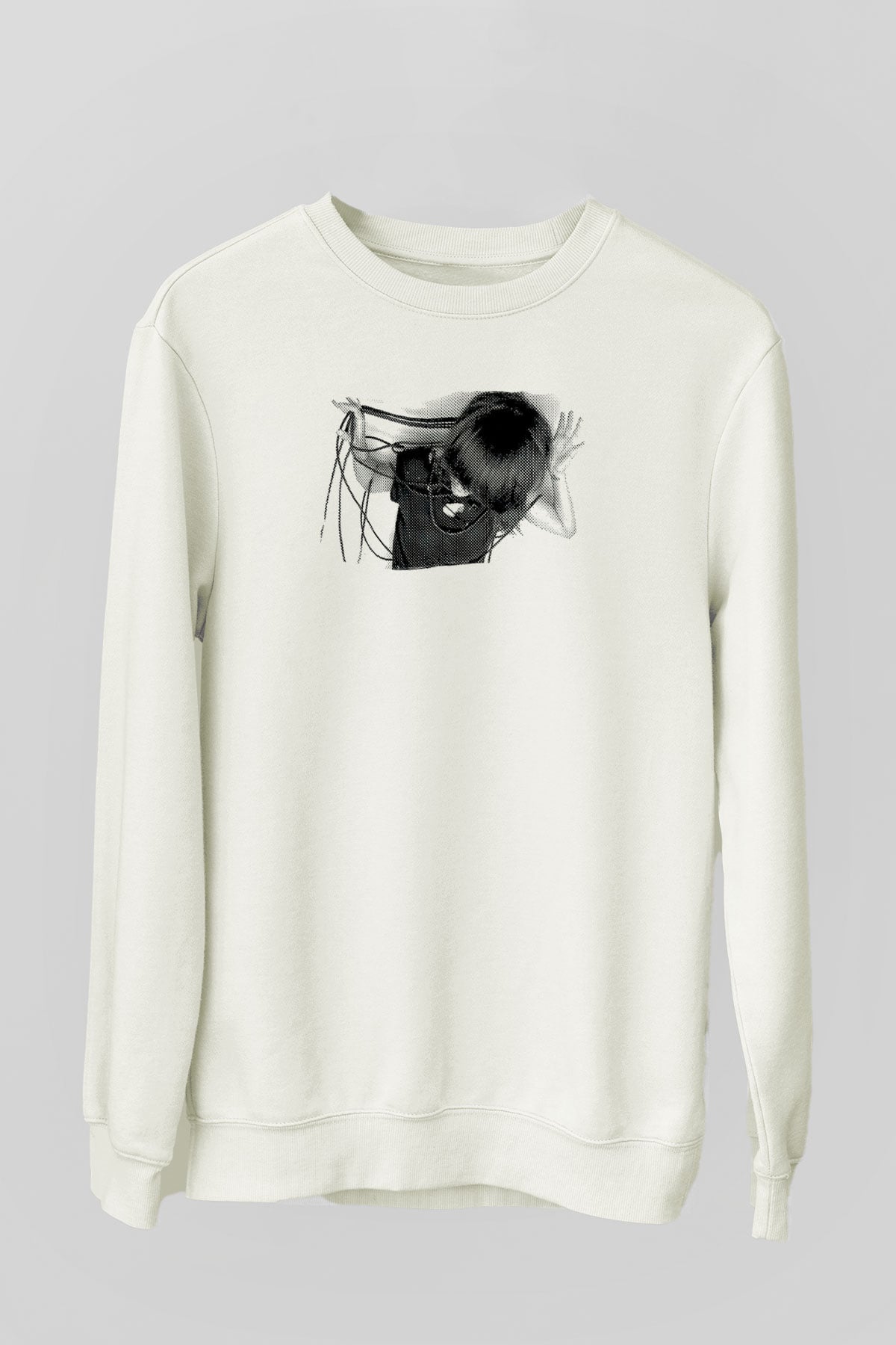 Fit For Rivals Baskılı Beyaz Unisex Sweatshirt