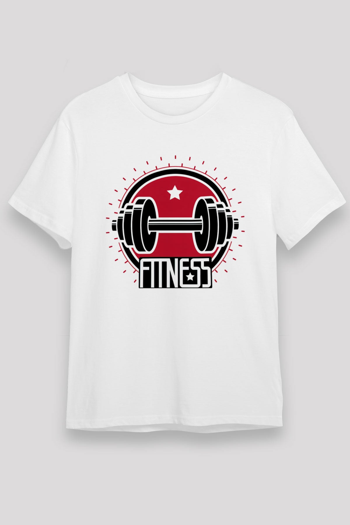 Fitness Beyaz Unisex Tişört T-Shirt - TişörtFabrikası