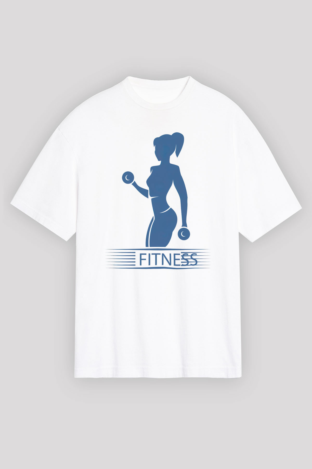 Fitness Beyaz Unisex Tişört T-Shirt - TişörtFabrikası