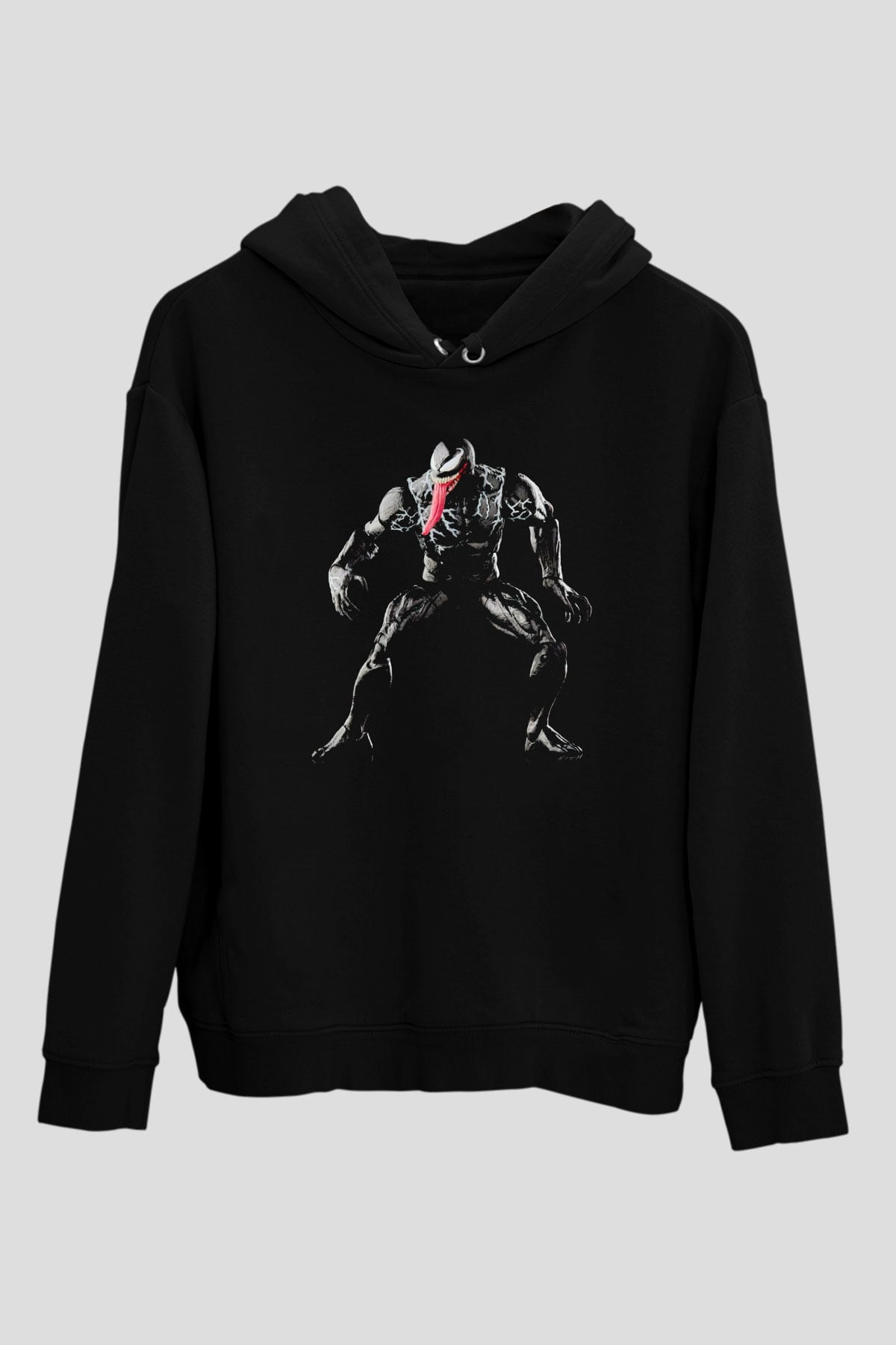 Fitness Siyah Unisex Kapüşonlu Sweatshirt