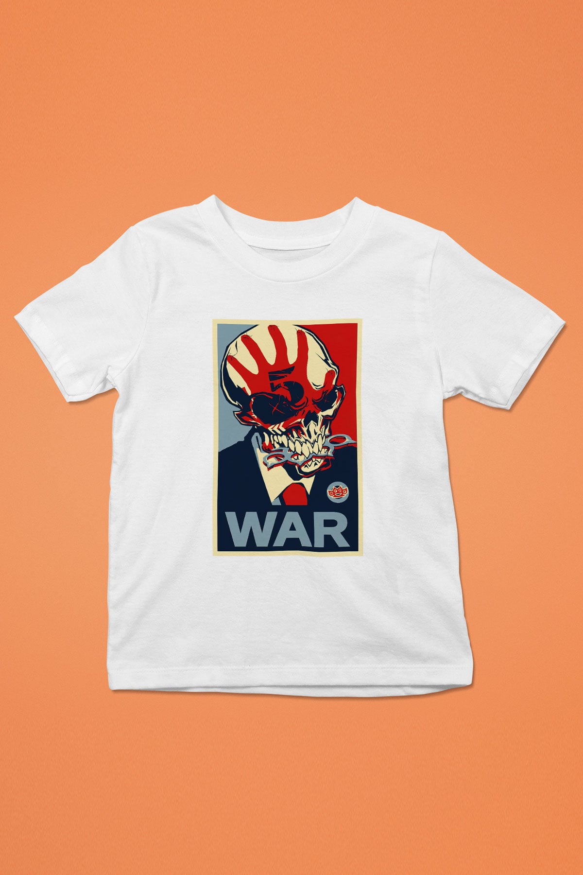 Five Finger Death Punch Baskılı Beyaz Unisex Çocuk Tişört