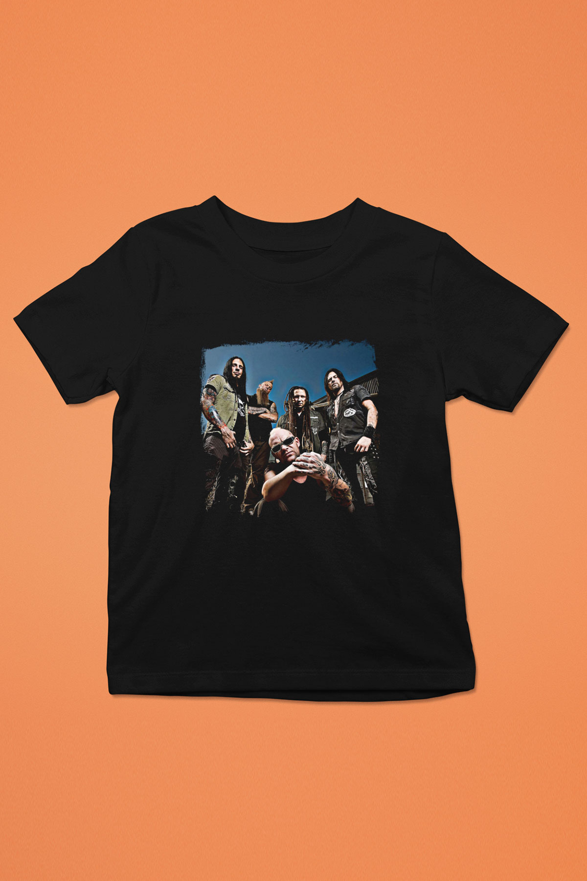Five Finger Death Punch Baskılı Unisex Siyah Çocuk Tişört