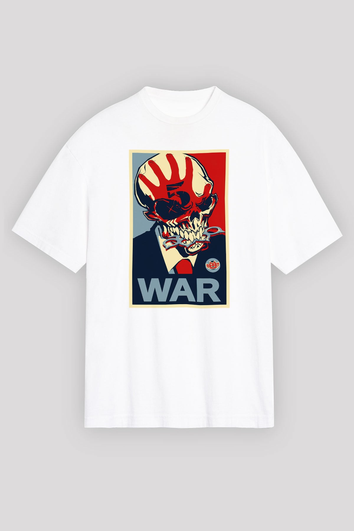 Five Finger Death Punch Beyaz Unisex Oversize Tişört T-Shirt