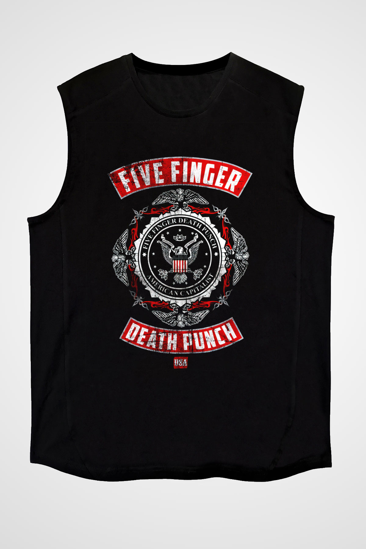 Five Finger Death Punch Siyah Unisex Kolsuz Tişört