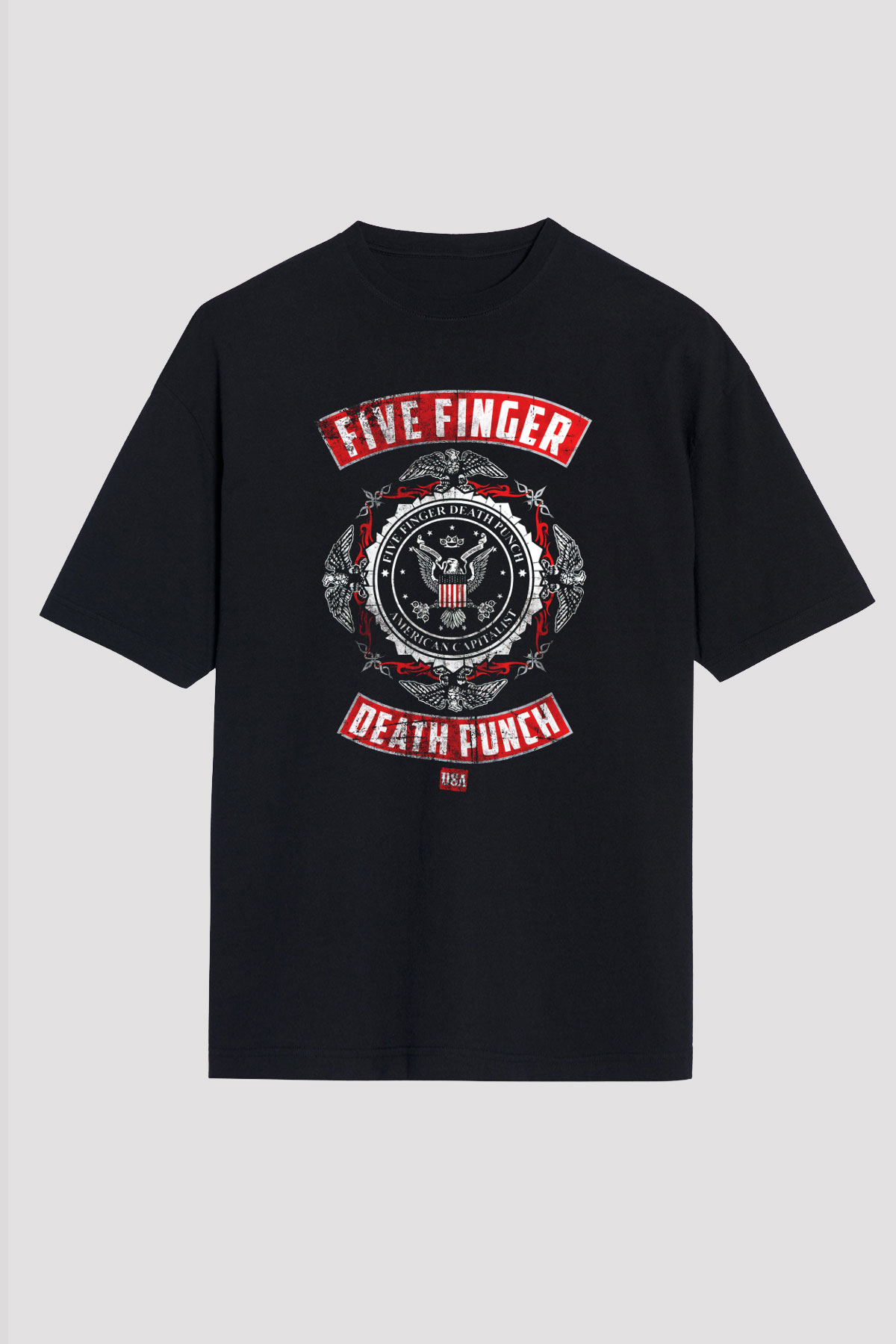Five Finger Death Punch Siyah Unisex Oversize Tişört T-Shirt