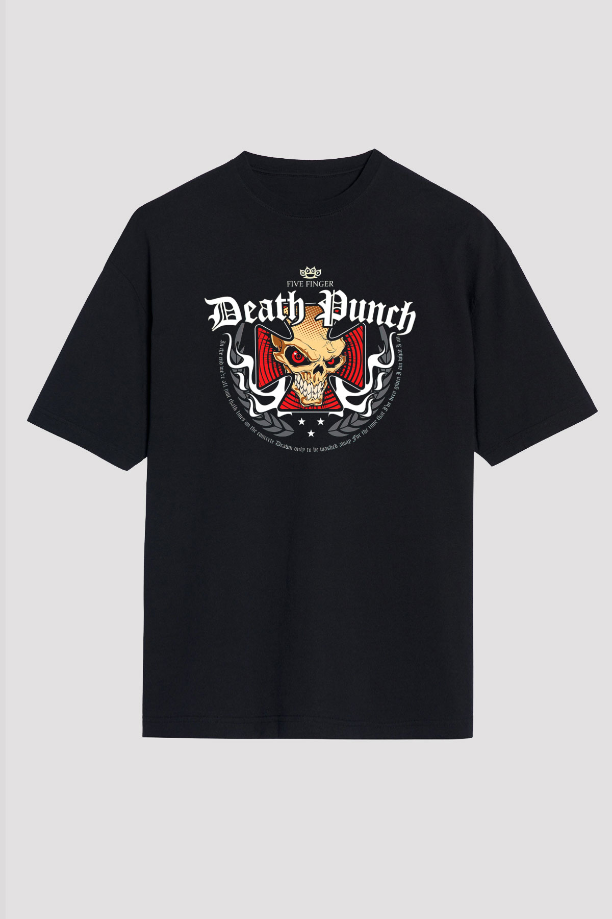 Five Finger Death Punch Siyah Unisex Oversize Tişört T-Shirt