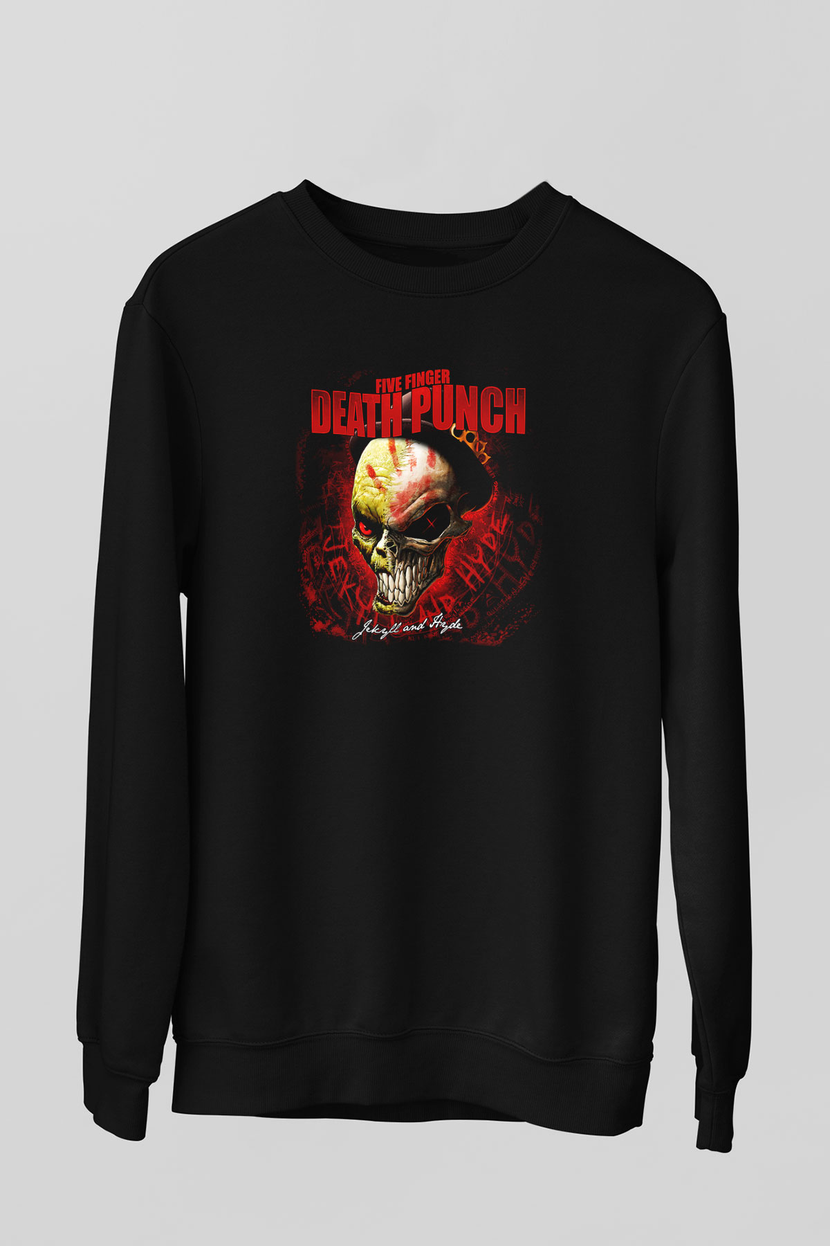 Five Finger Death Punch Siyah Unisex Sweatshirt