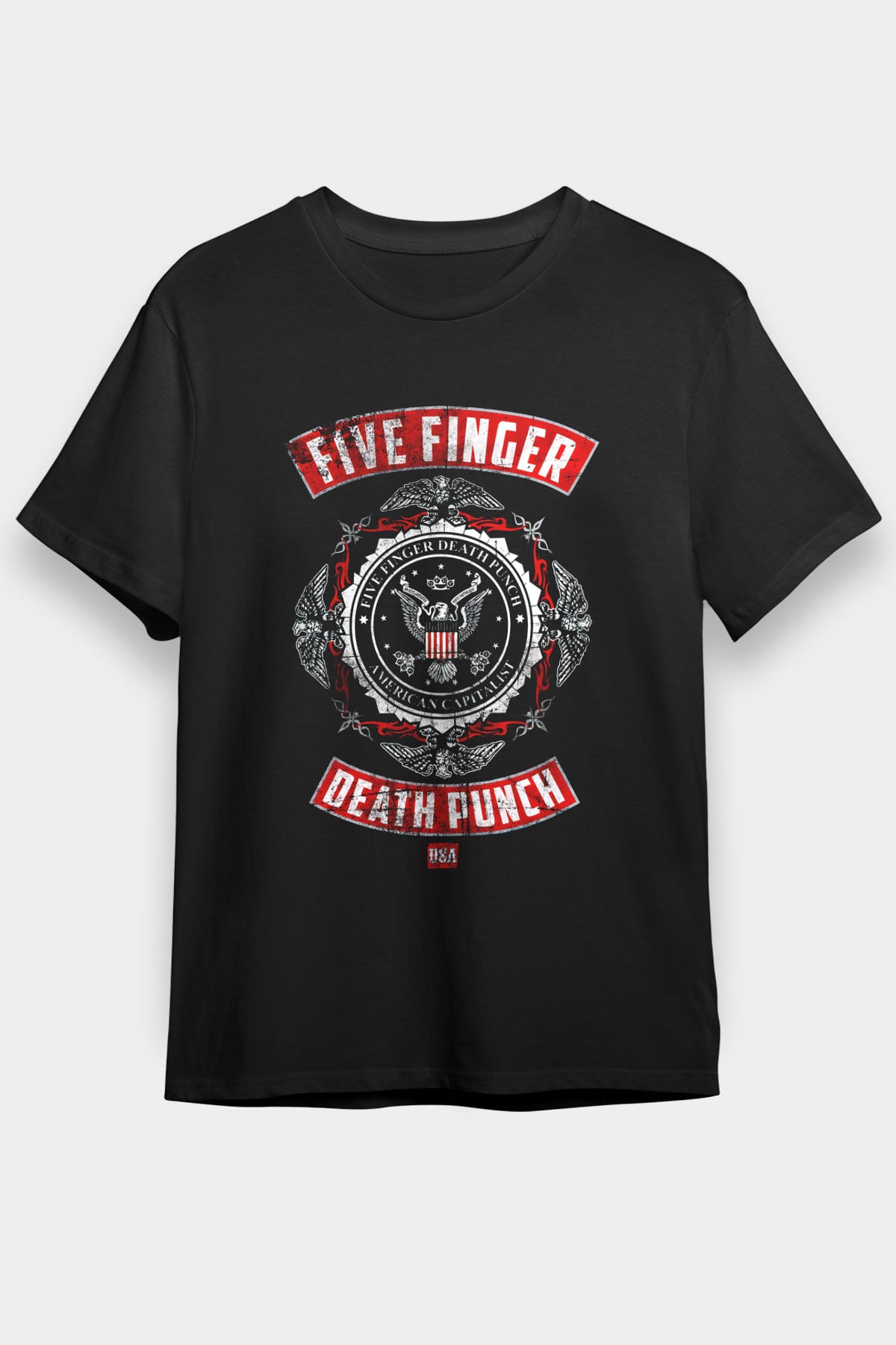 Five Finger Death Punch Siyah Unisex Tişört T-Shirt - TişörtFabrikası