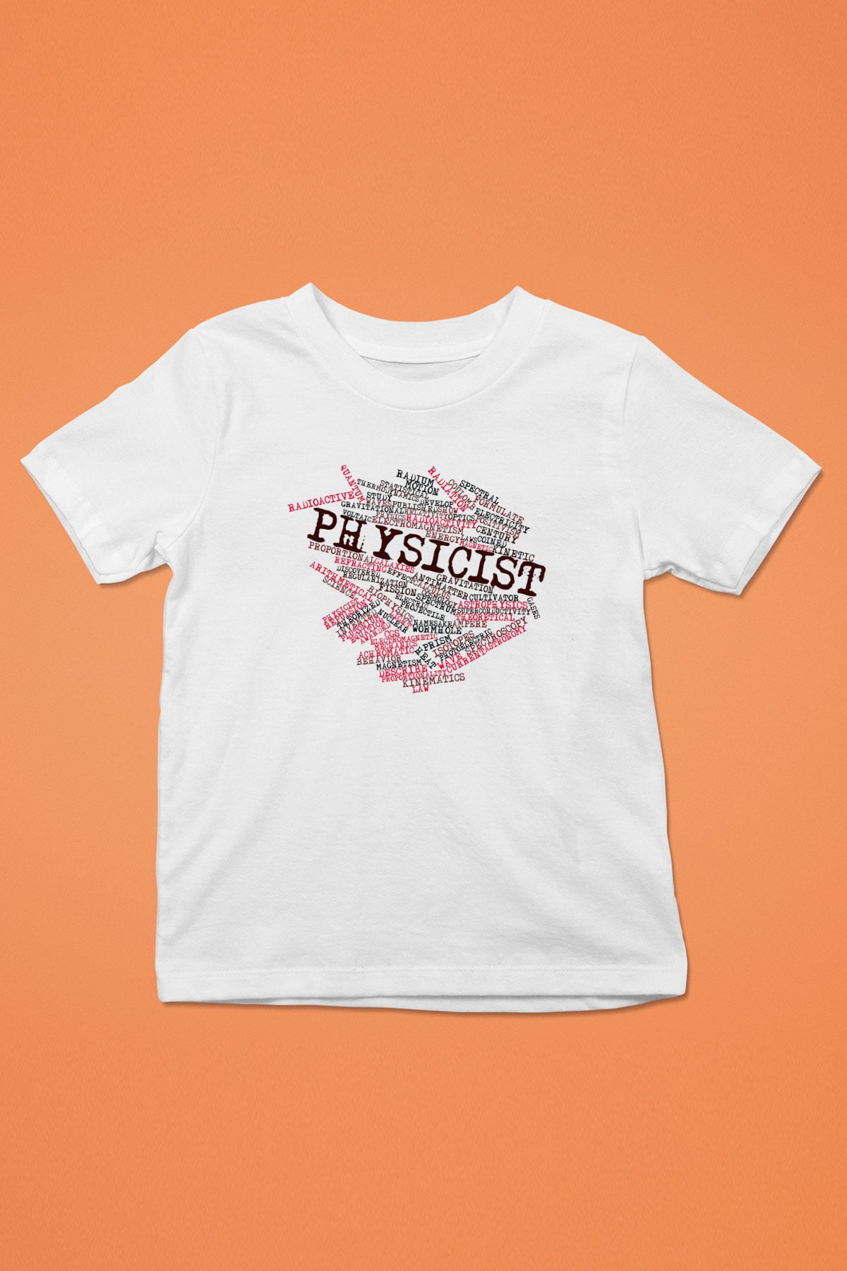 Fizikçi Baskılı Beyaz Unisex Çocuk Tişört