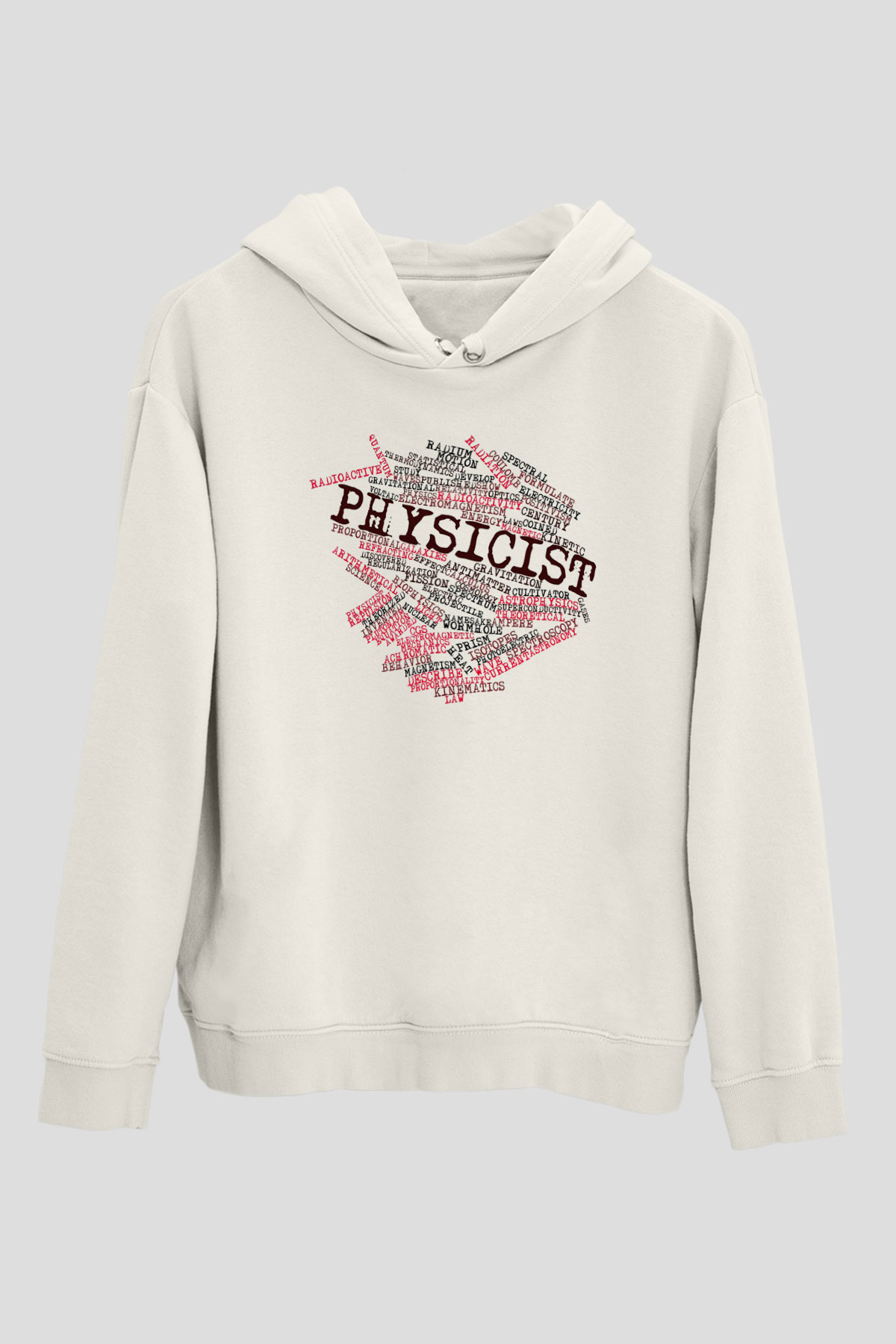 Fizikçi Beyaz Unisex Hoodie