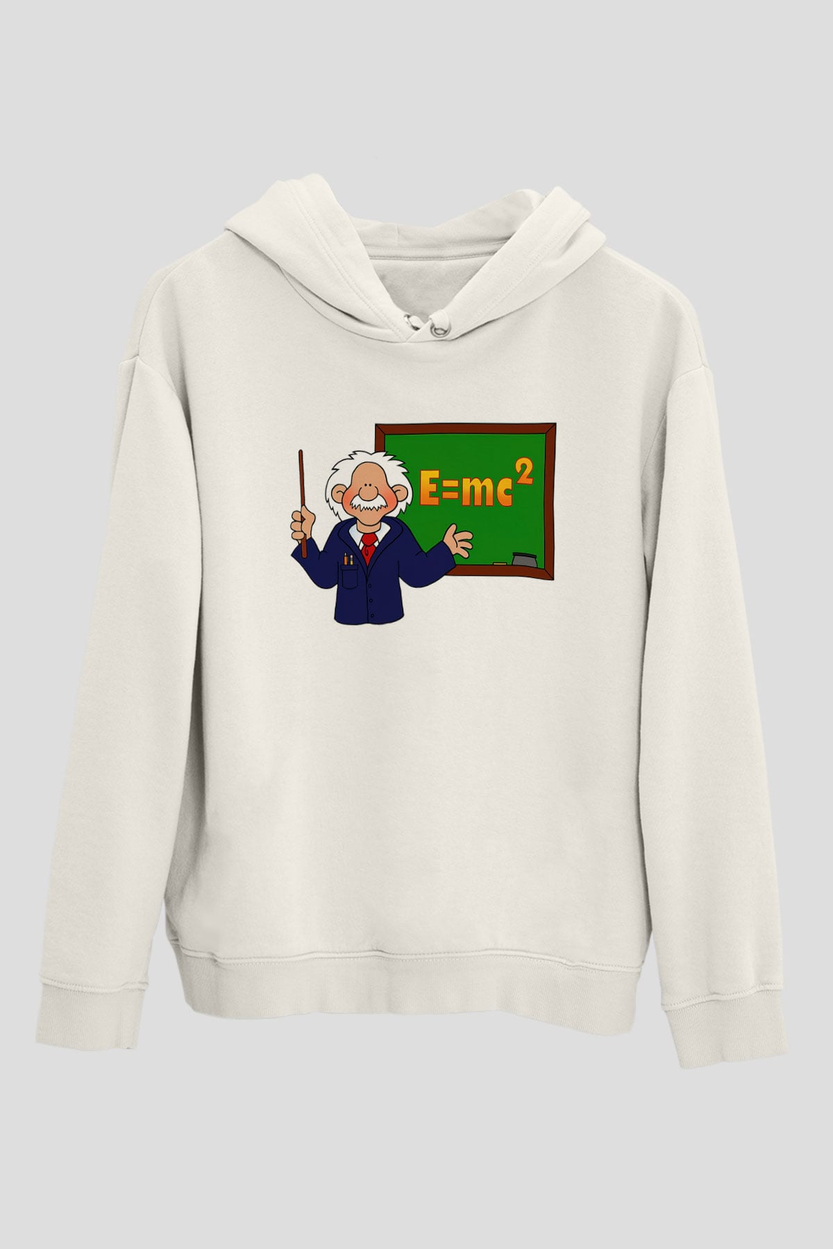 Fizikçi Beyaz Unisex Hoodie