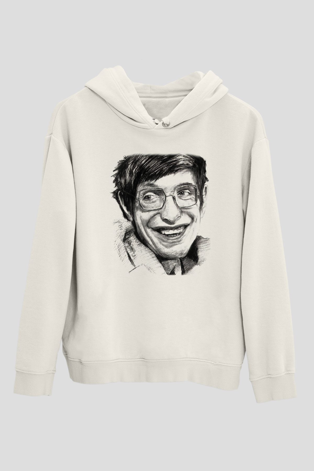 Fizikçi Beyaz Unisex Hoodie