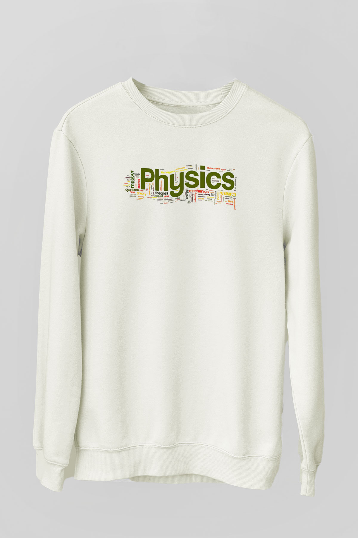 Fizikçi Beyaz Unisex Sweatshirt