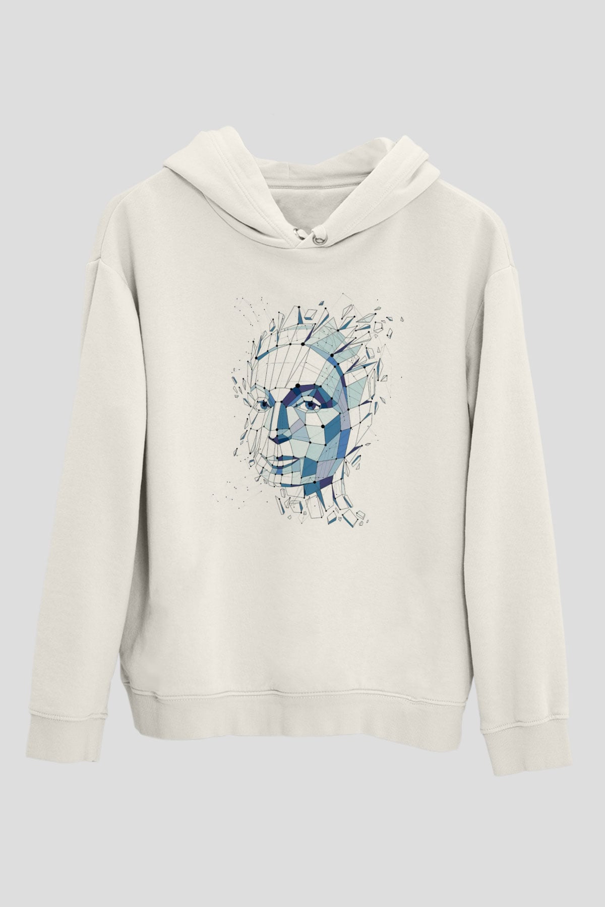Fizyonomist Beyaz Unisex Hoodie
