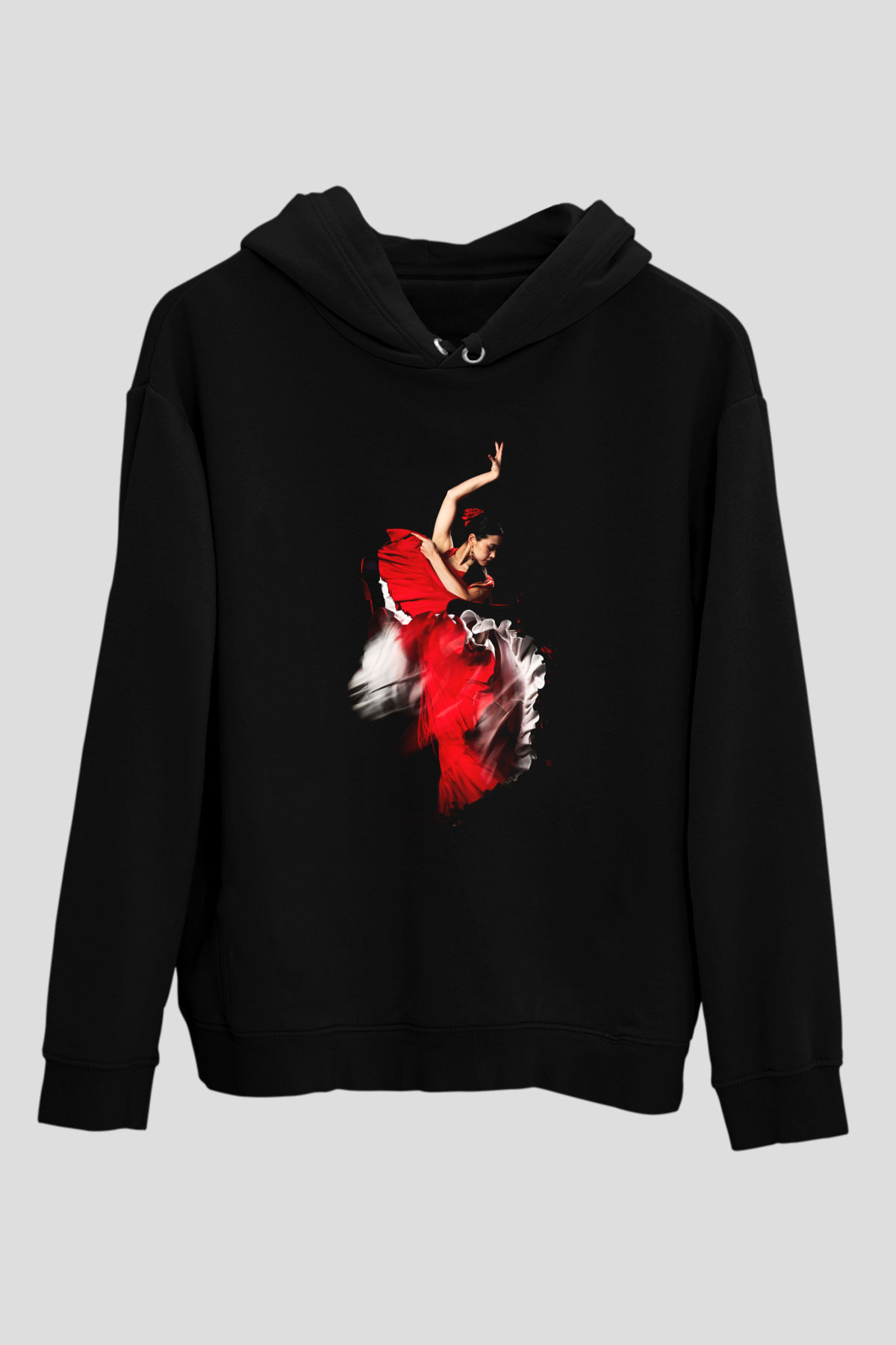 Flamenko Siyah Unisex Hoodie