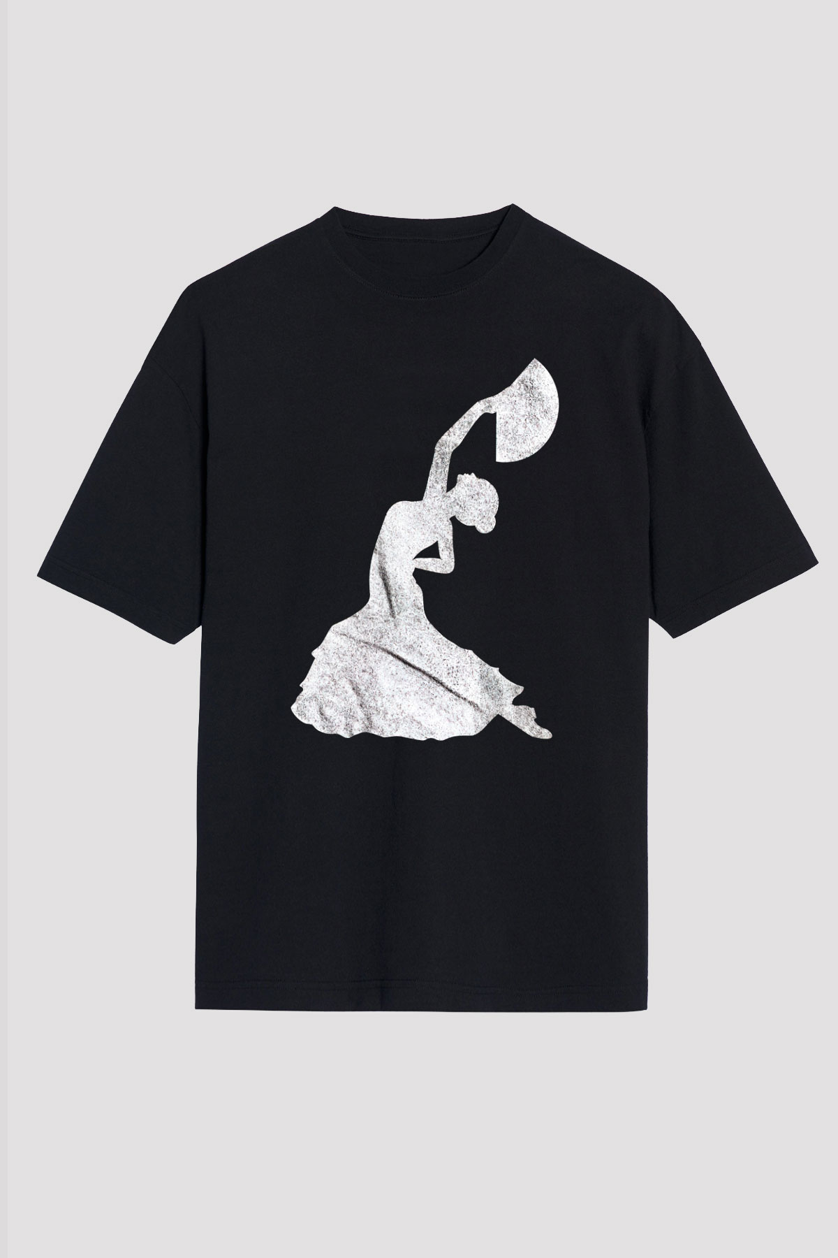Flamenko Siyah Unisex Tişört T-Shirt - TişörtFabrikası