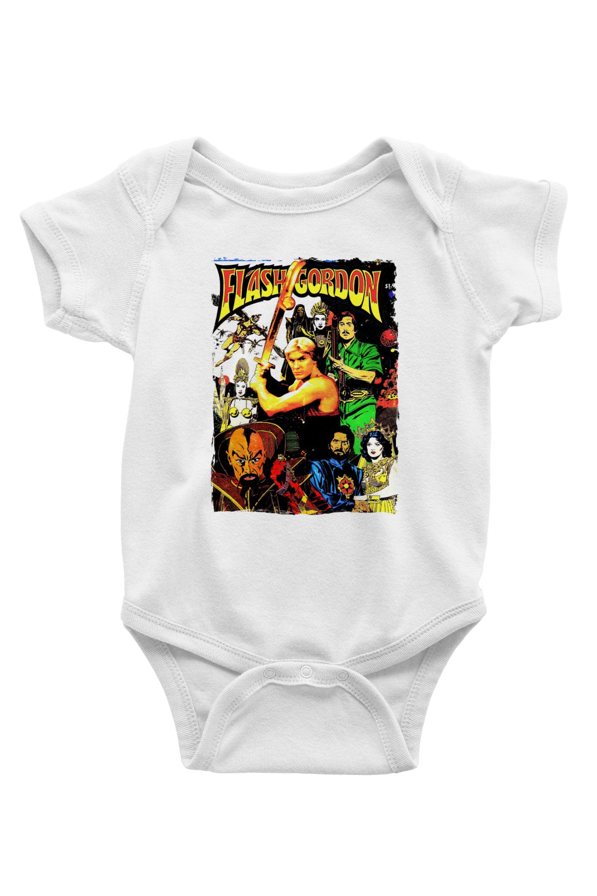 Flash Gordon Beyaz Bebek Body - Zıbın