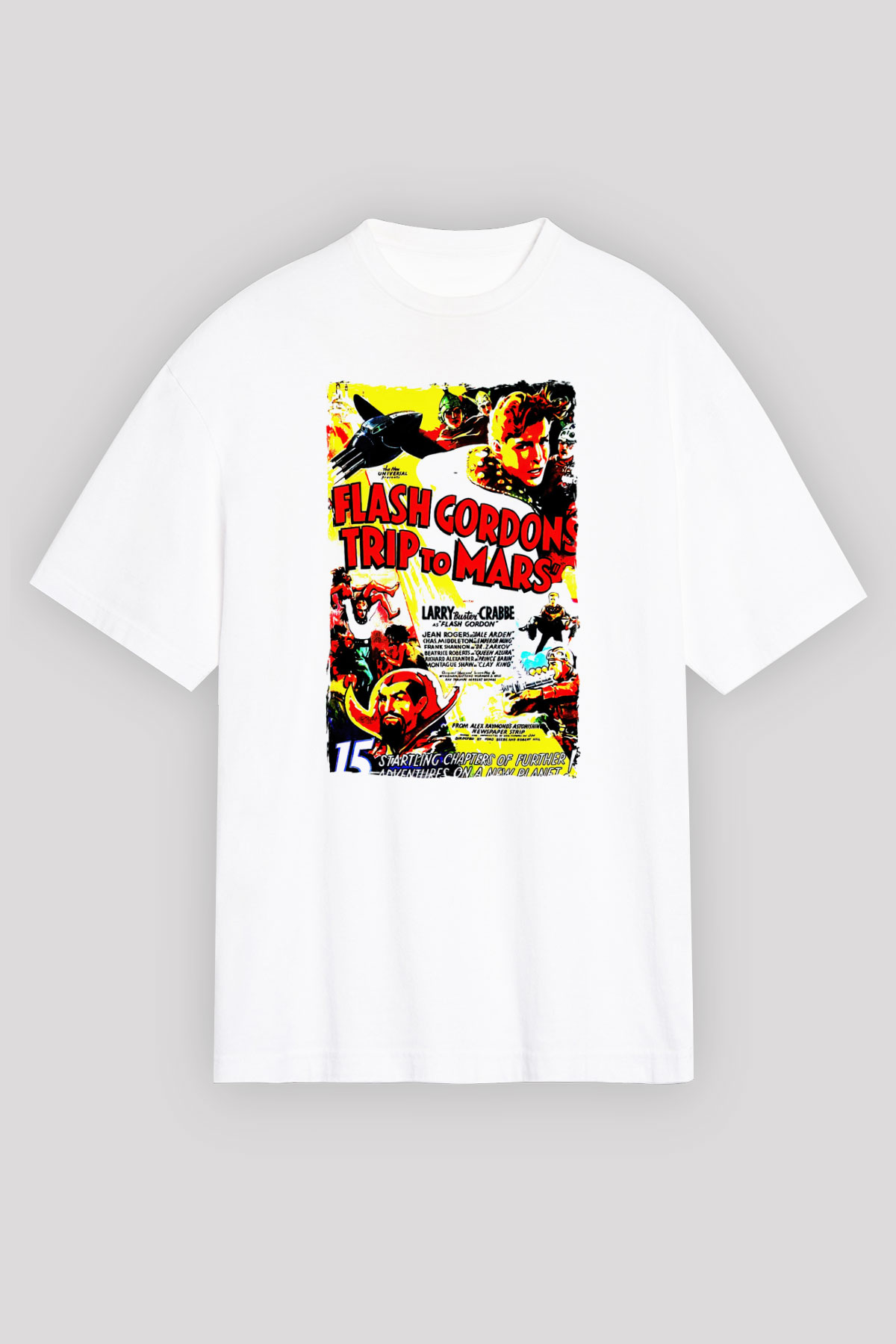 Flash Gordon Beyaz Unisex Tişört