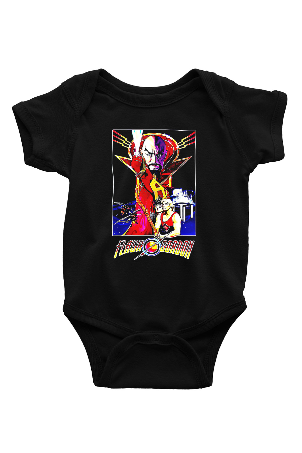 Flash Gordon Siyah Bebek Body - Zıbın