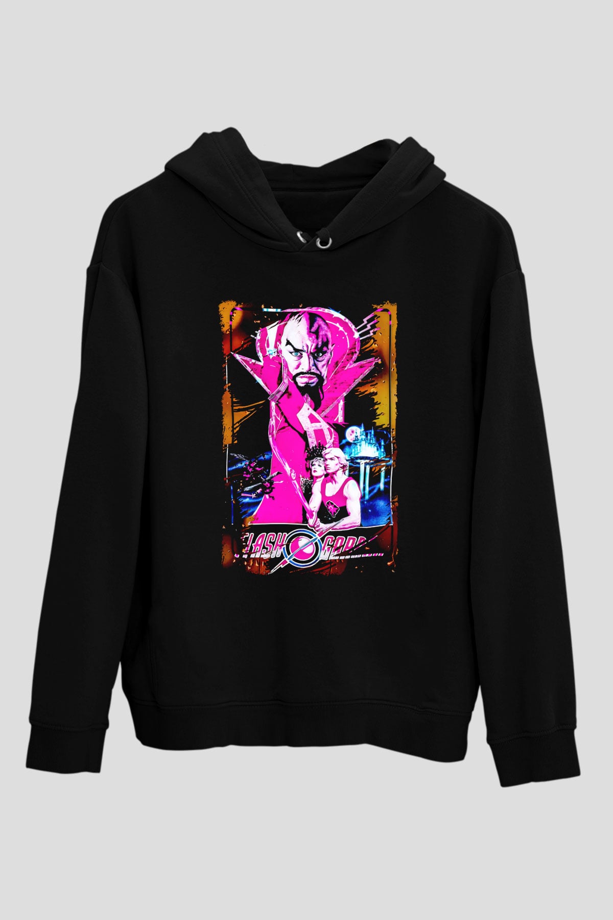 Flash Gordon Siyah Unisex Hoodie