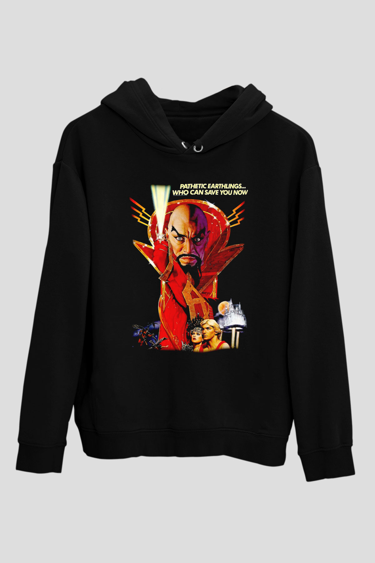 Flash Gordon Siyah Unisex Hoodie
