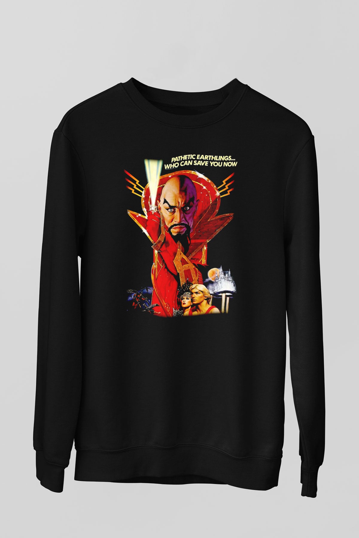Flash Gordon Siyah Unisex  Sweatshirt
