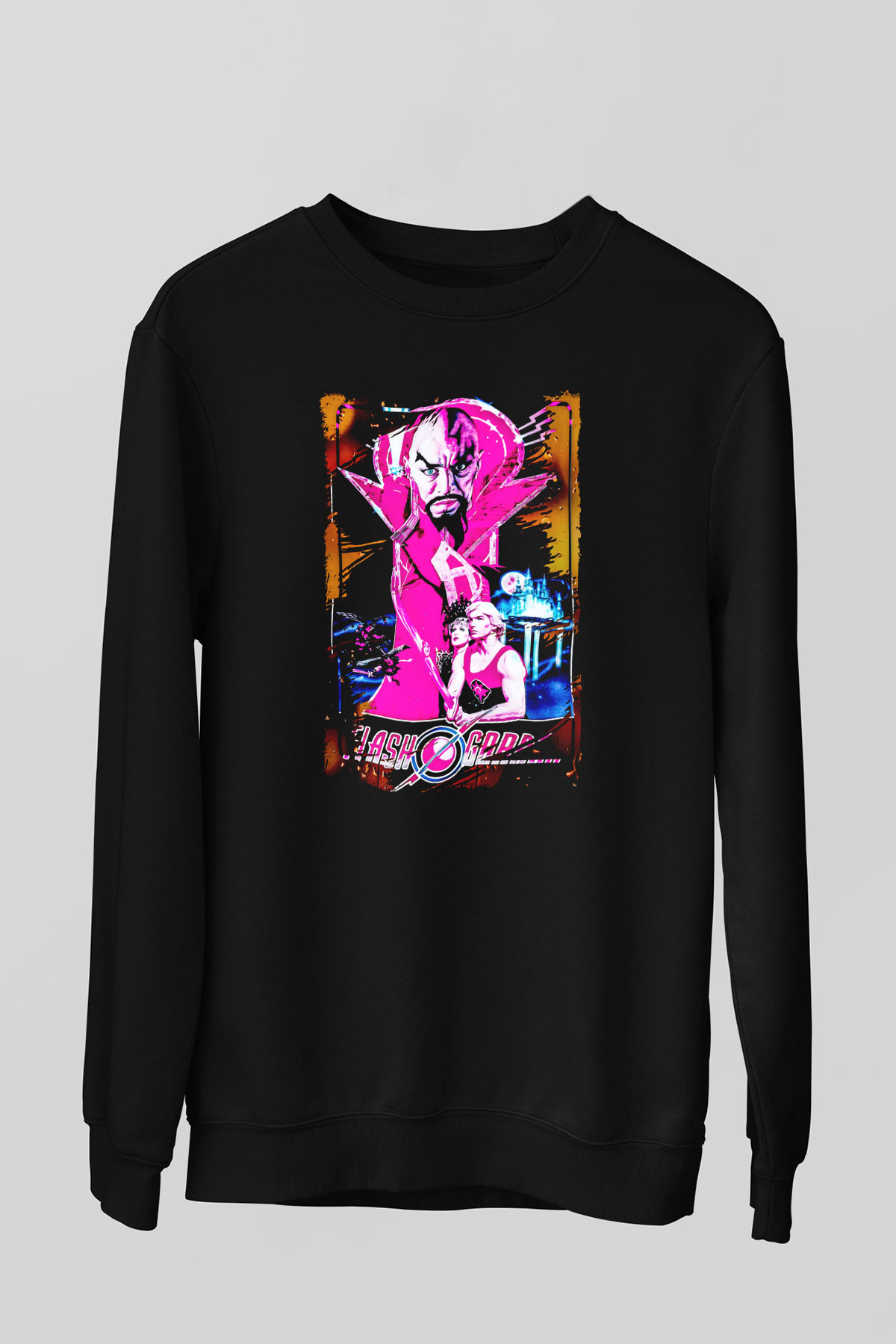Flash Gordon Siyah Unisex  Sweatshirt