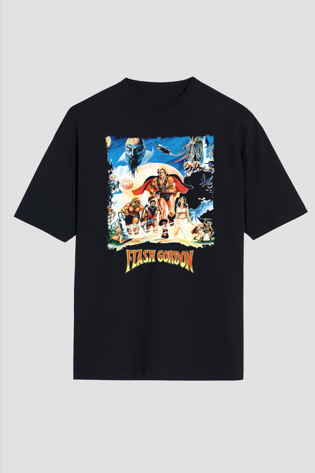 Flash Gordon Siyah Unisex Tişört