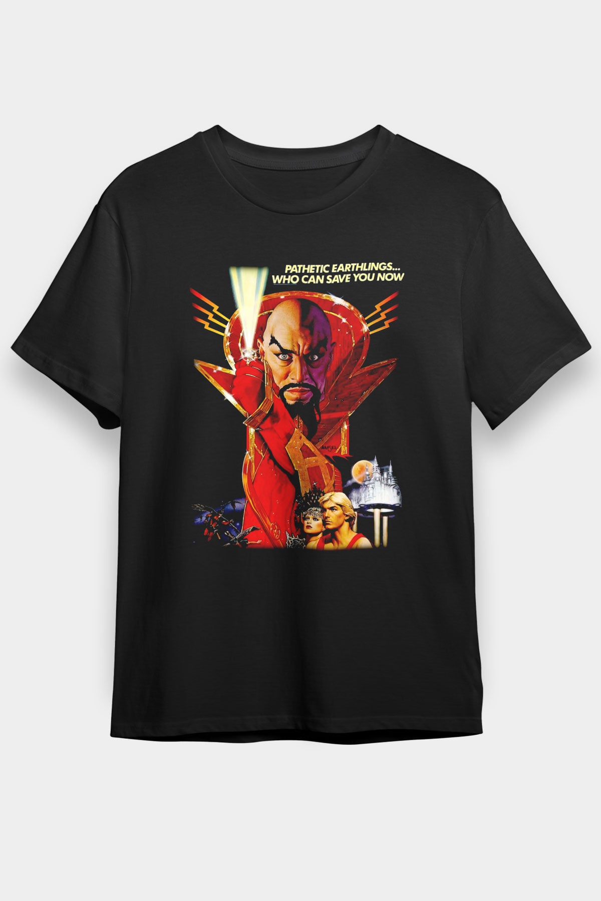Flash Gordon Siyah Unisex Tişört