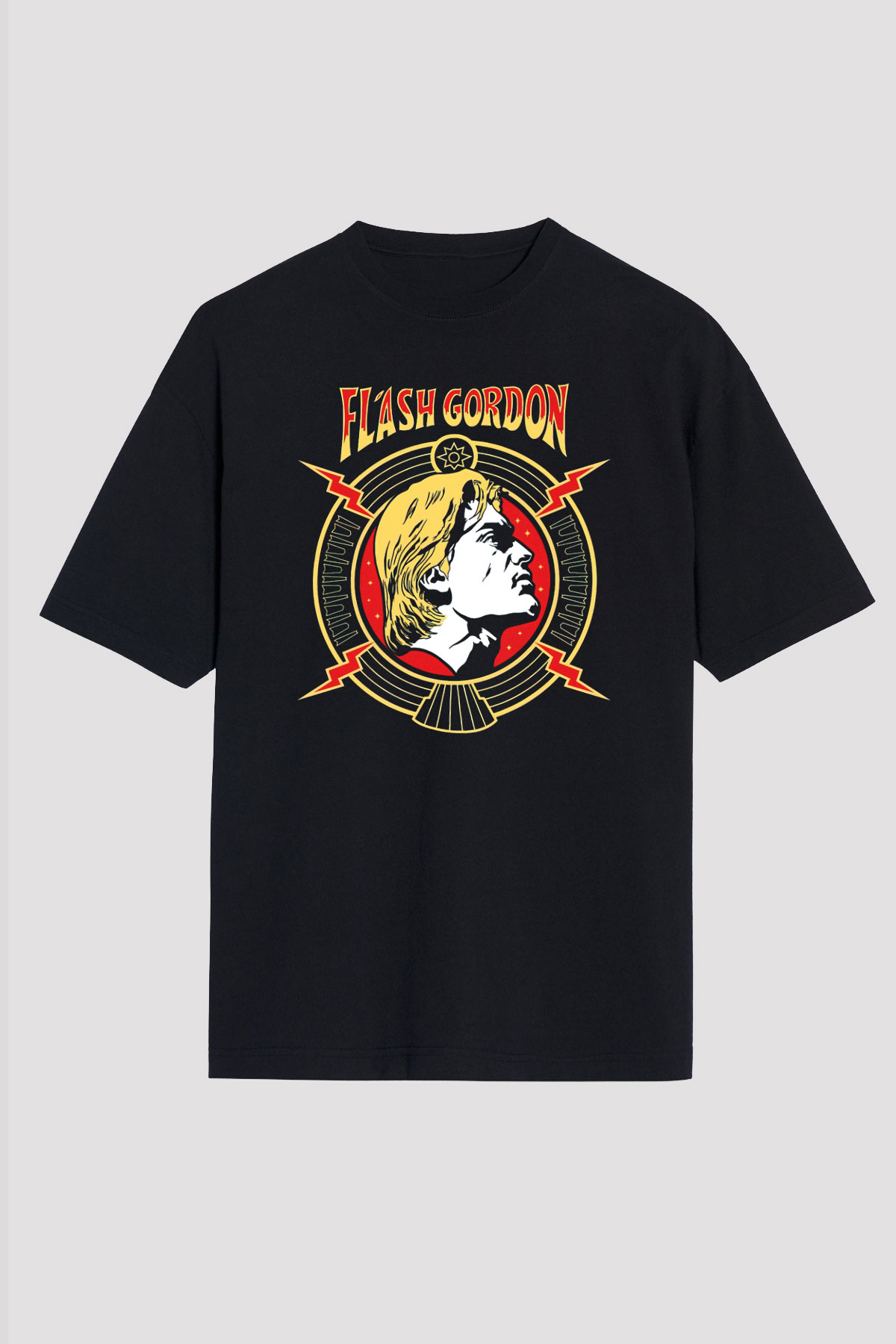 Flash Gordon Siyah Unisex Tişört
