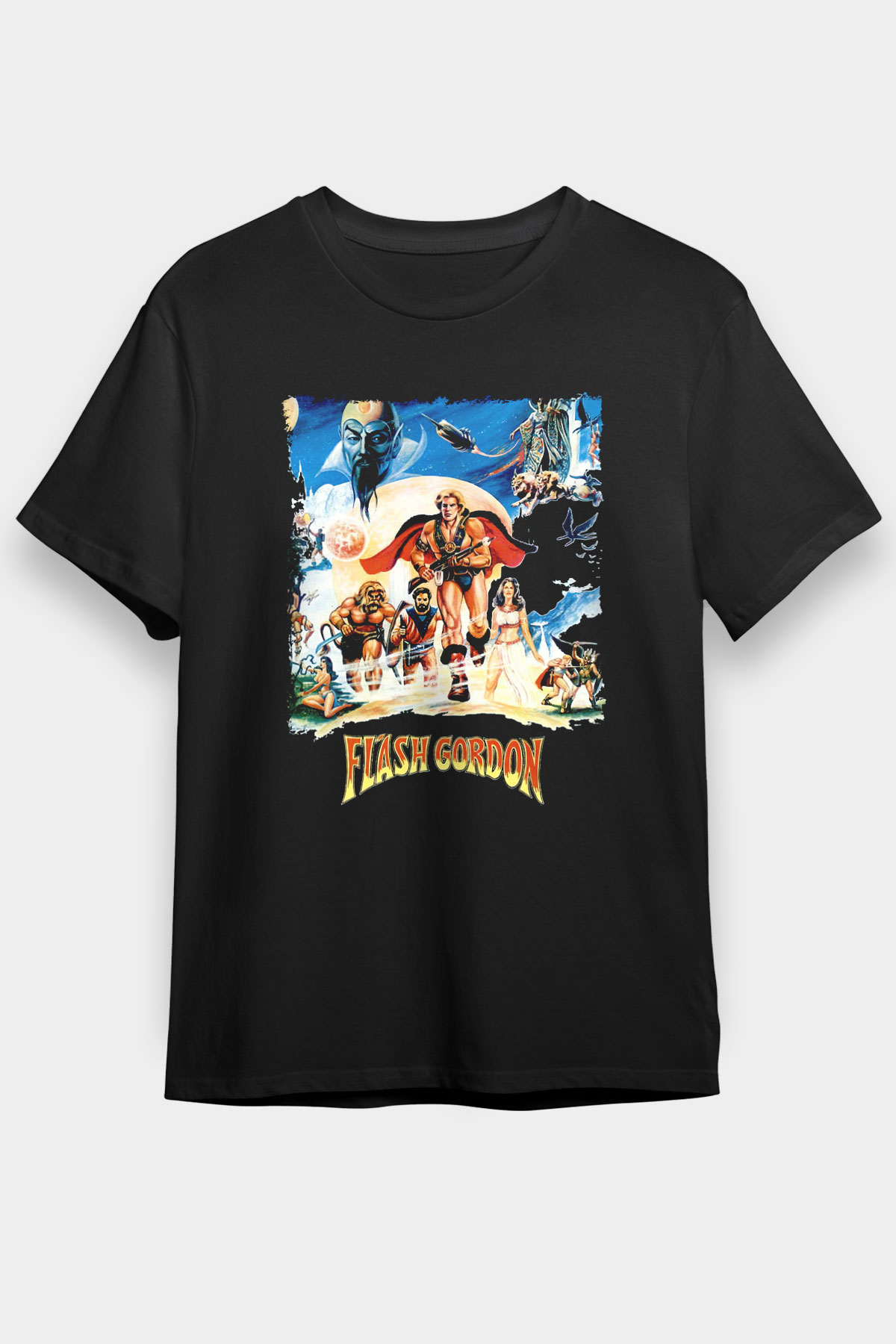 Flash Gordon Siyah Unisex Tişört