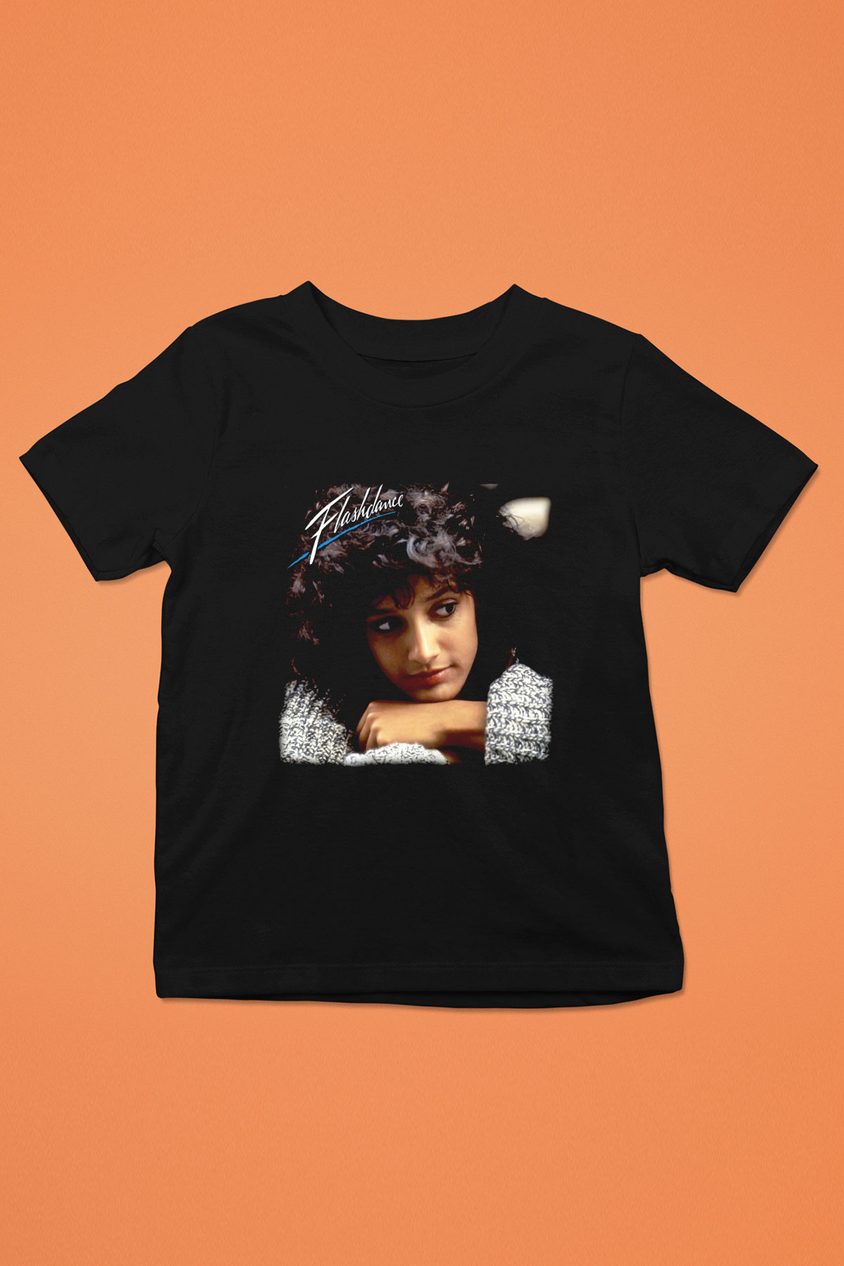 Flashdance Siyah Unisex  Çocuk Tişört