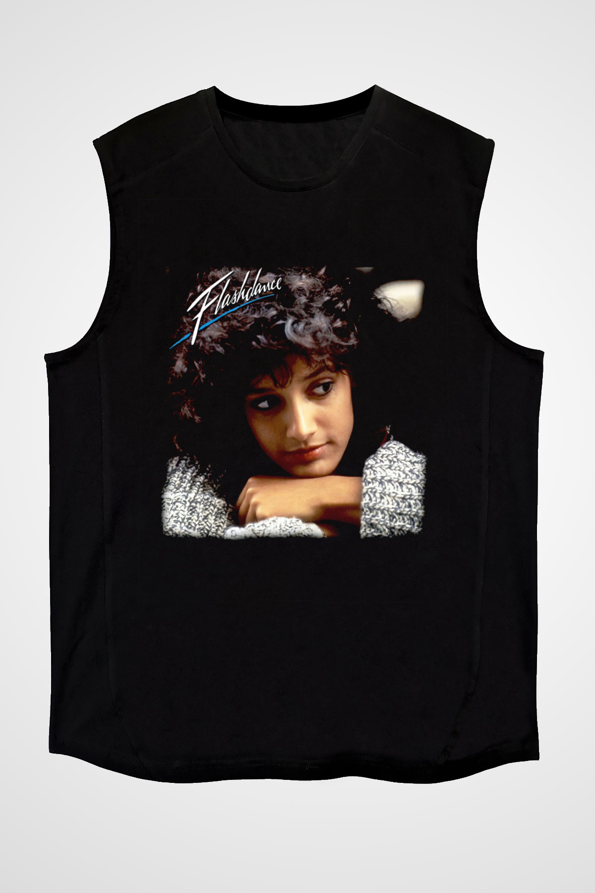 Flashdance Siyah Unisex  Kolsuz Tişört