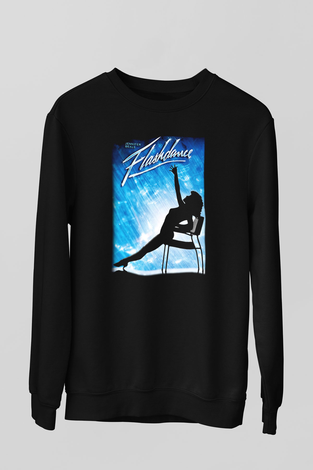Flashdance Siyah Unisex Sweatshirt