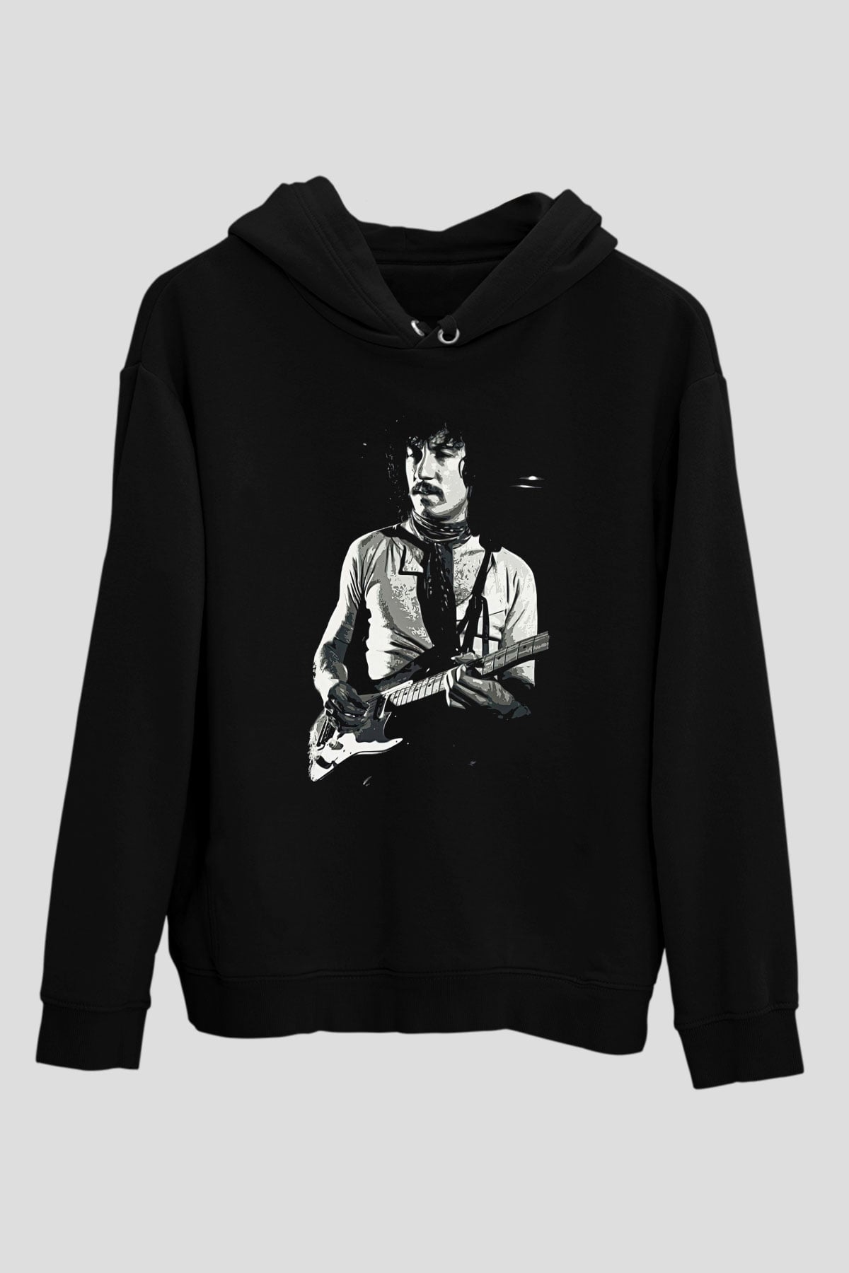 Fleetwod Mac Baskılı Unisex Siyah Kapüşonlu Sweatshirt